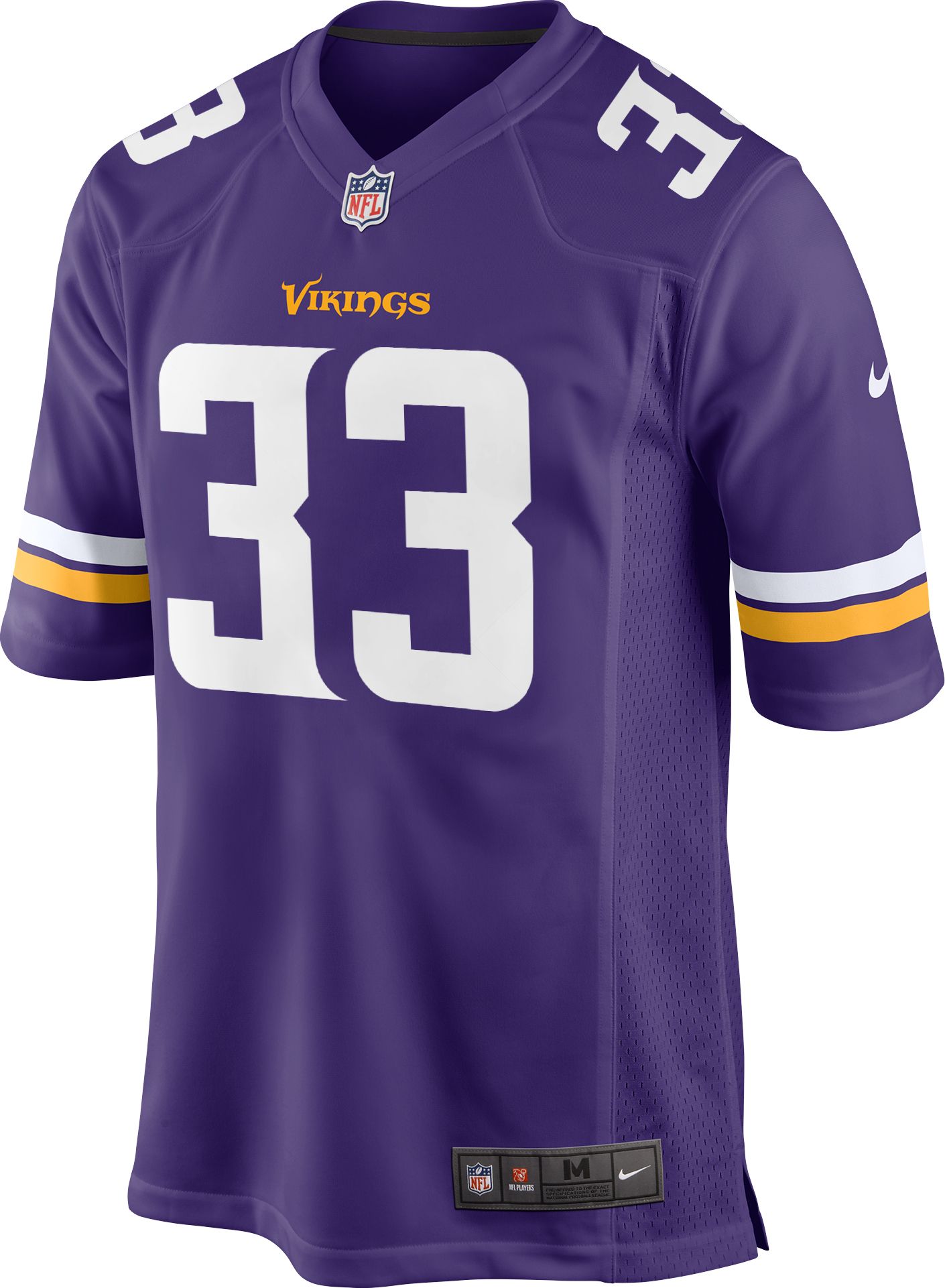 Nike Men's Minnesota Vikings Aaron Jones #33 Purple Game
