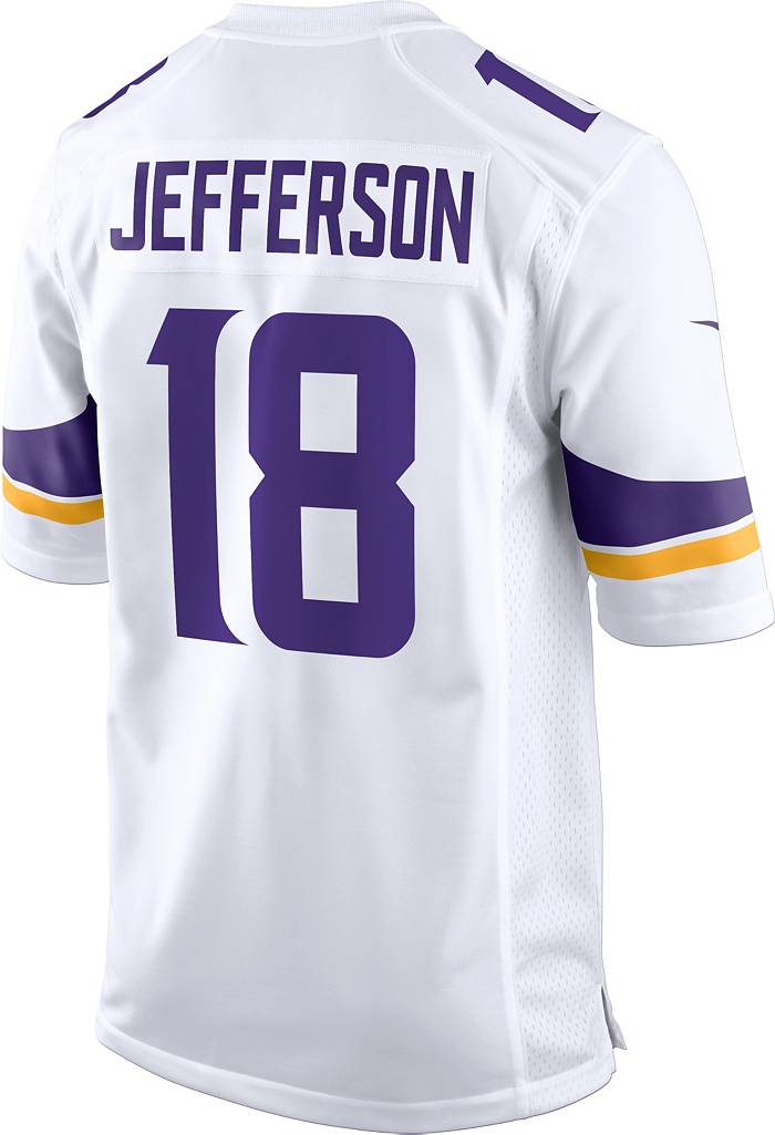 Nike Men's Minnesota Vikings Justin Jefferson #18 White Game Jersey