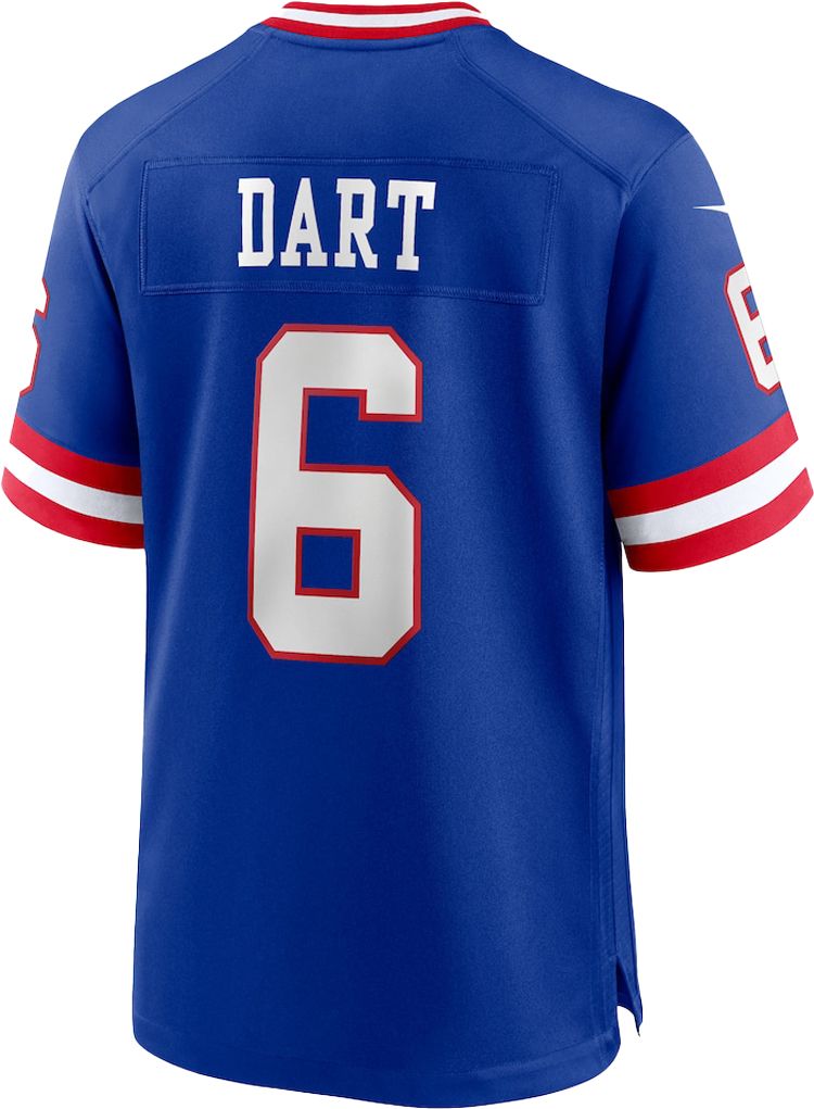 Nike Men's New York Giants Jaxson Dart #6 2nd Alternate Blue Game Jersey product image