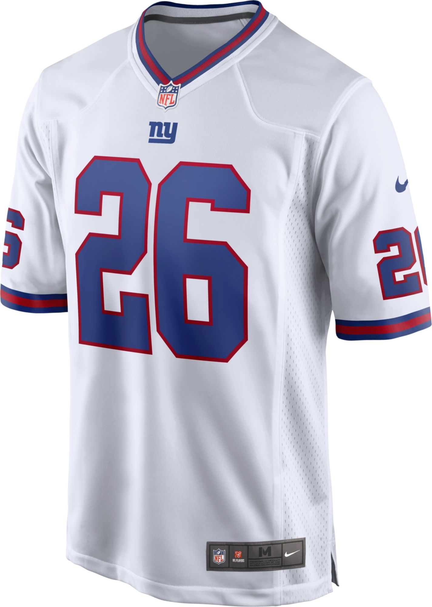 Nike Men's New York Giants Saquon Barkley #26 White Game Jersey product image