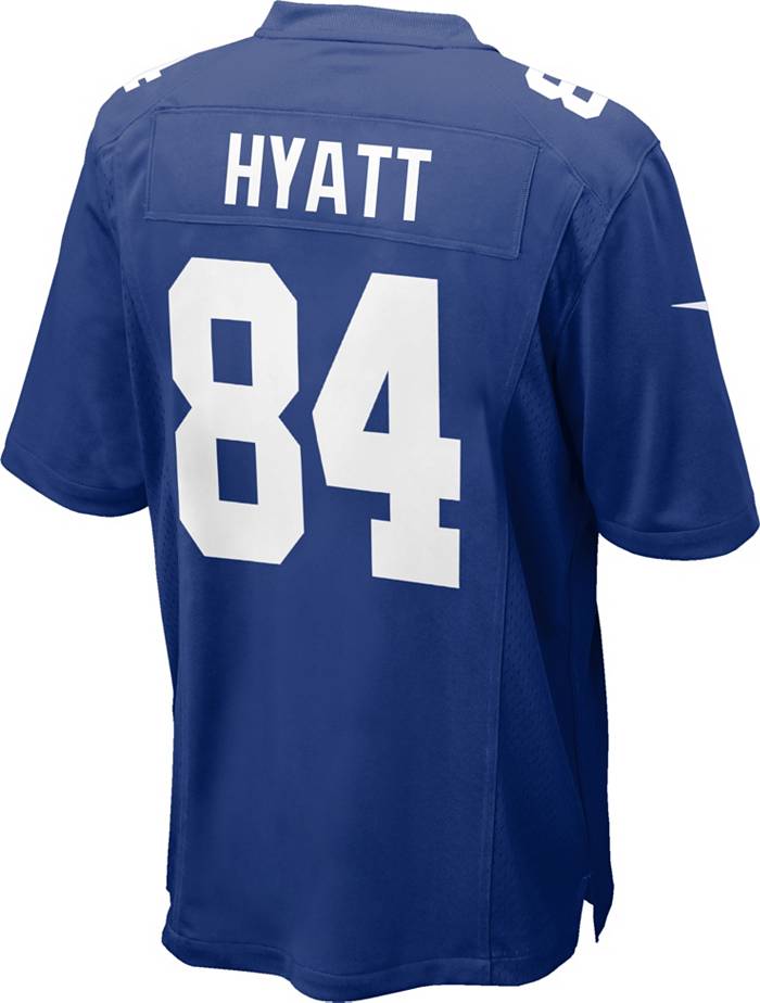 Nike Men's New York Giants Jalin Hyatt #84 Blue Game Jersey