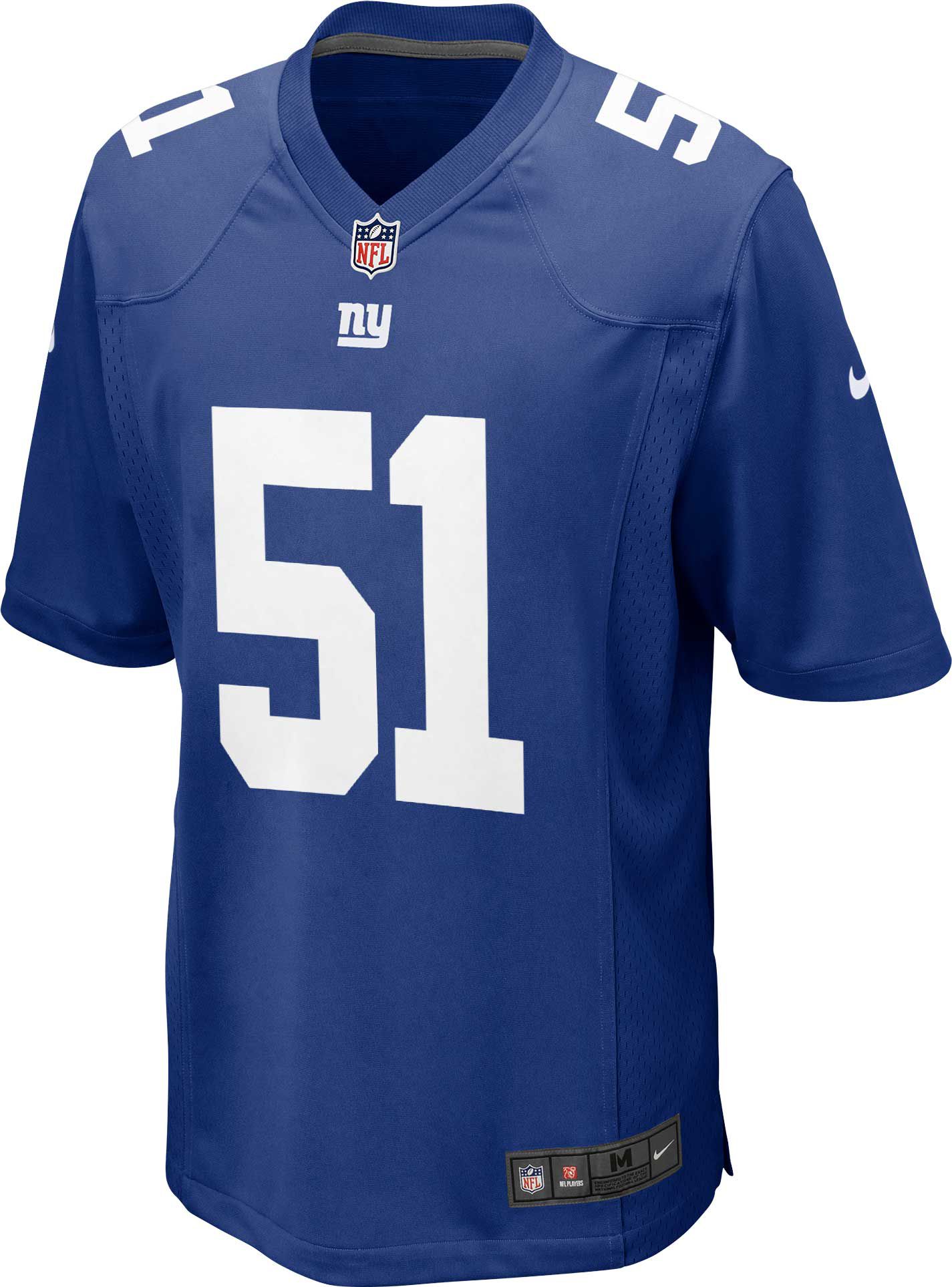 Nike Men's New York Giants Abdul Carter #51 Blue Game Jersey product image