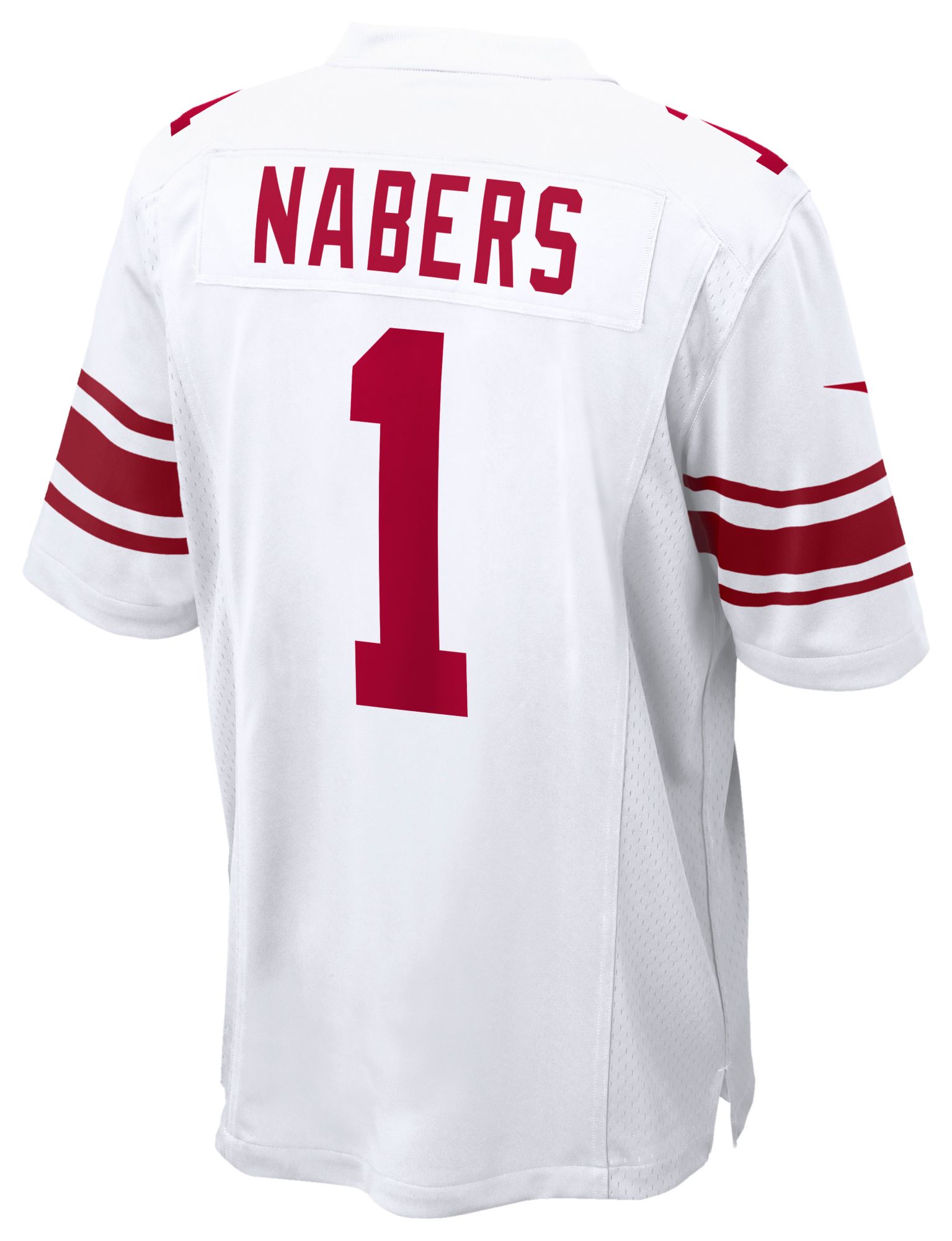 Nike Men's New York Giants Malik Nabers #1 White Game Jersey product image