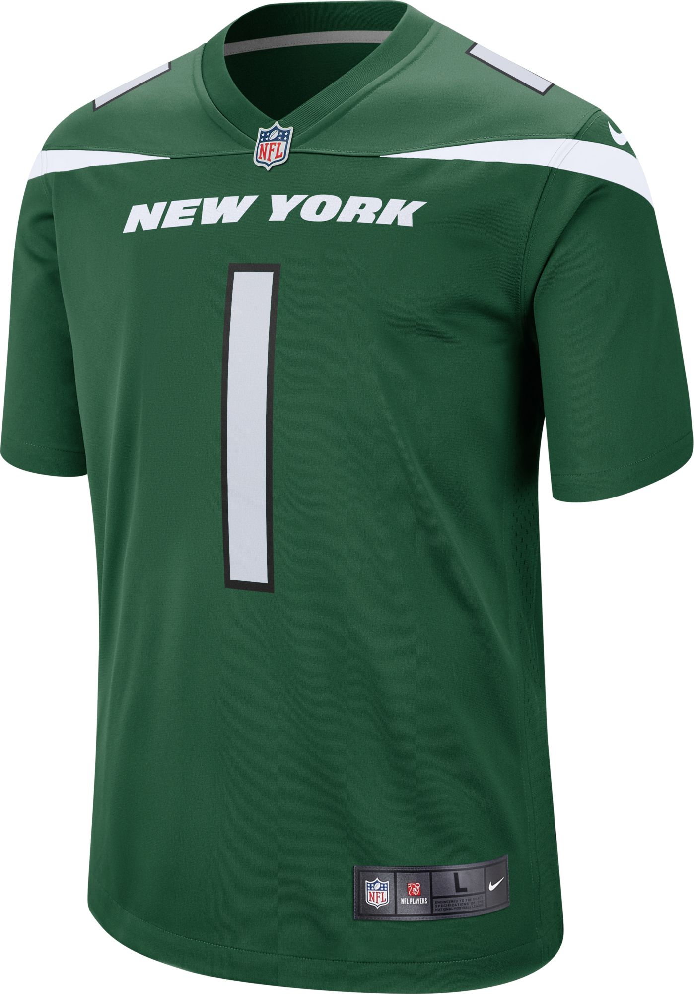 Nike Men's New York Jets Garrett Wilson Green Game Jersey product image