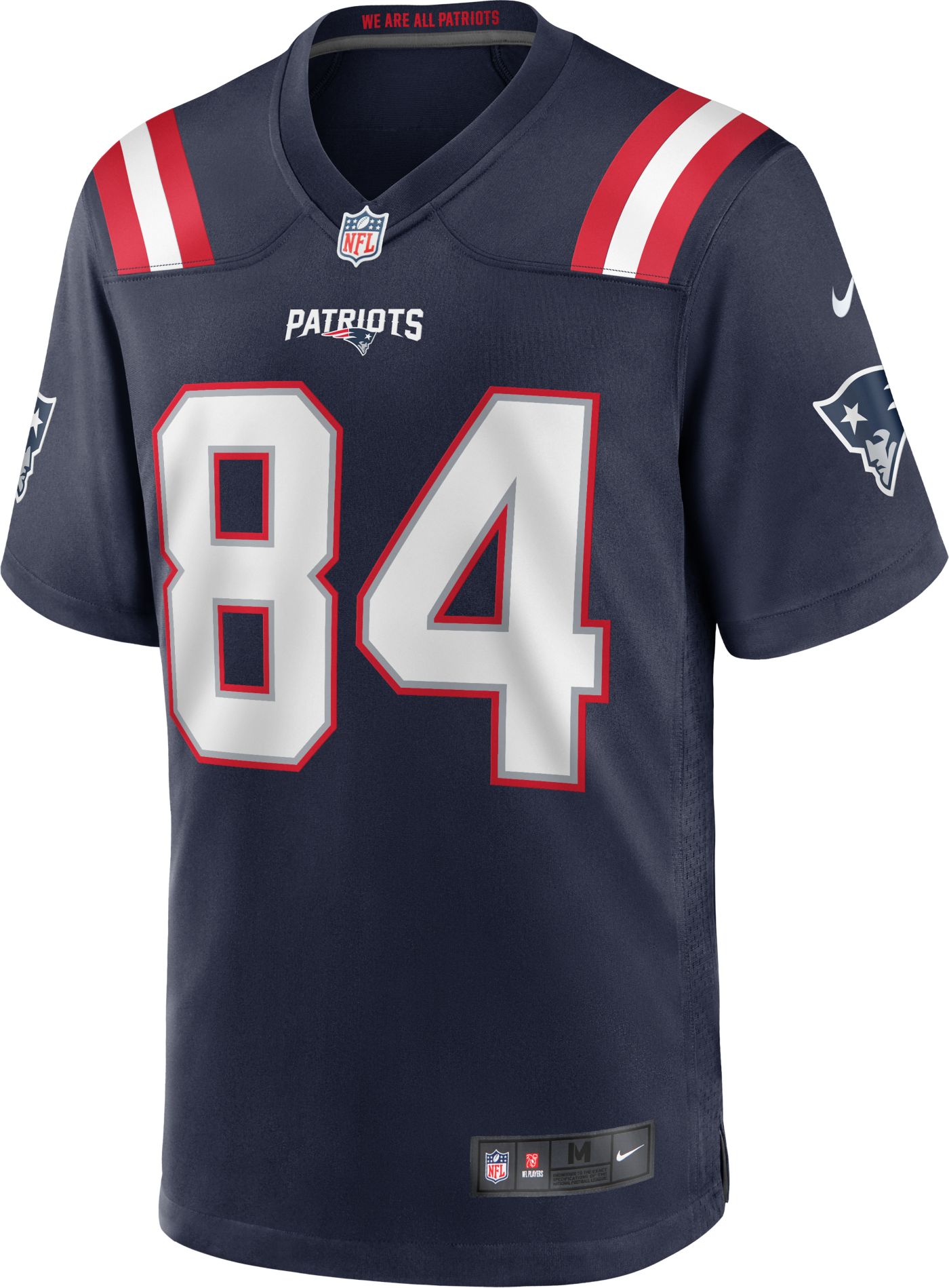 Nike Men s New England Patriots Kendrick Bourne 84 Navy Game Jersey Dick s Sporting Goods