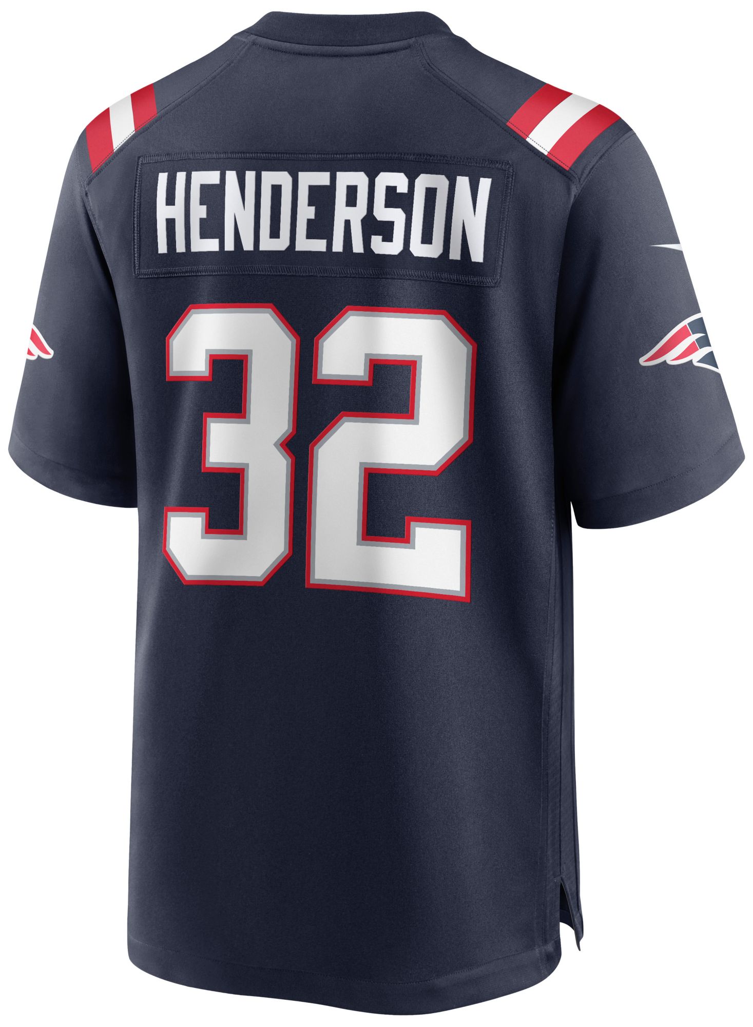 Nike Men's New England Patriots TreVeyon Henderson #32 Navy Game Jersey product image