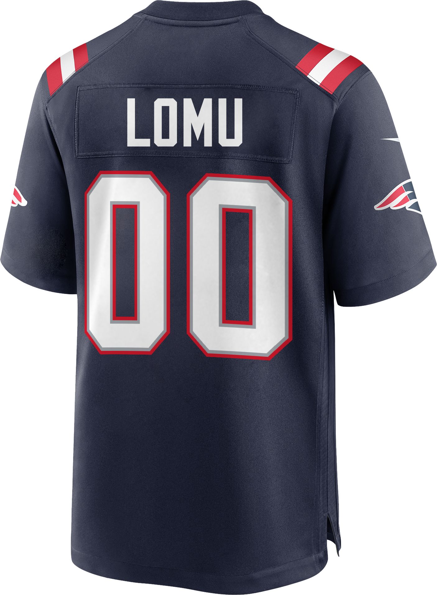 Nike Men's New England Patriots Caleb Lomu Navy Home Game Jersey product image