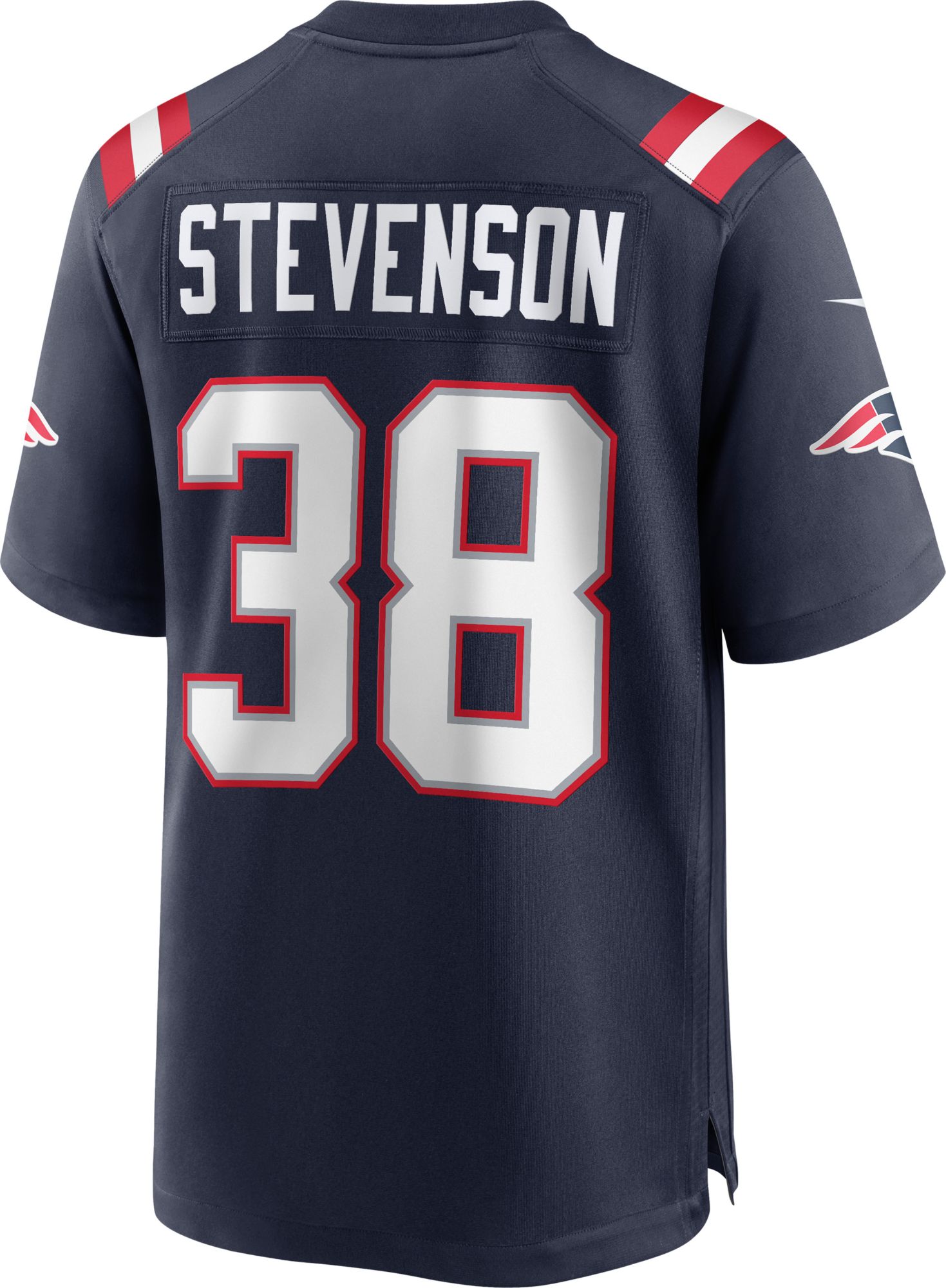 Nike Men's New England Patriots Rhamondre Stevenson #38 Navy Game Jersey