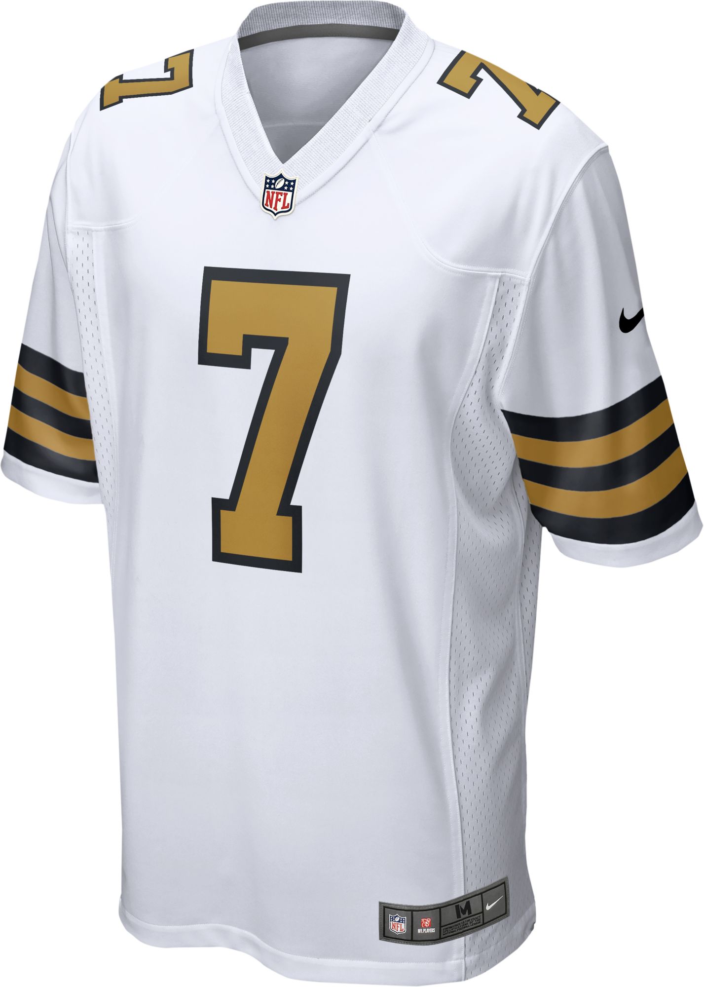 Nike Men's New Orleans Saints Taysom Hill #7 White Game Jersey product image