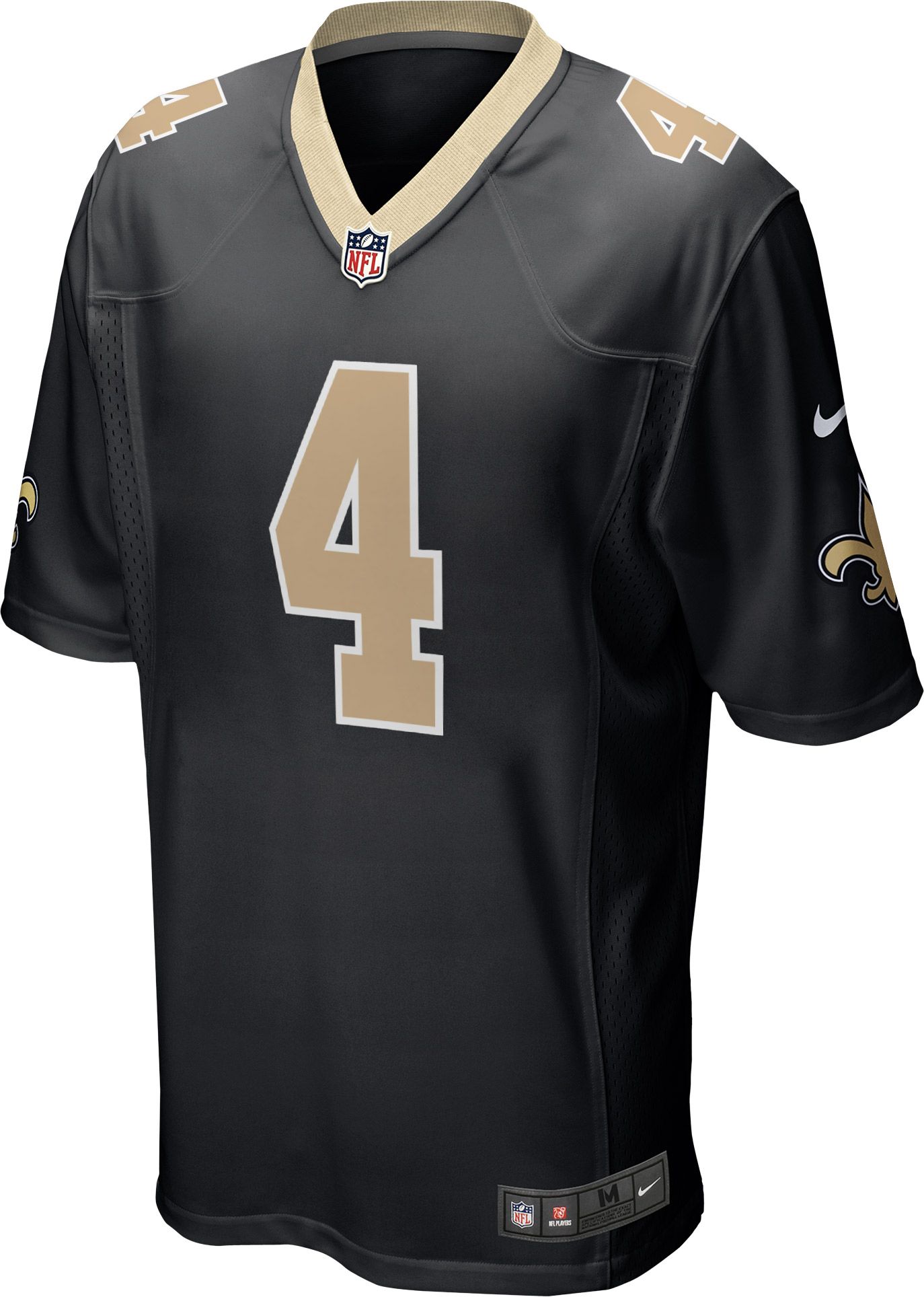 Nike Men's New Orleans Saints Derek Carr #4 Black Game Jersey product image