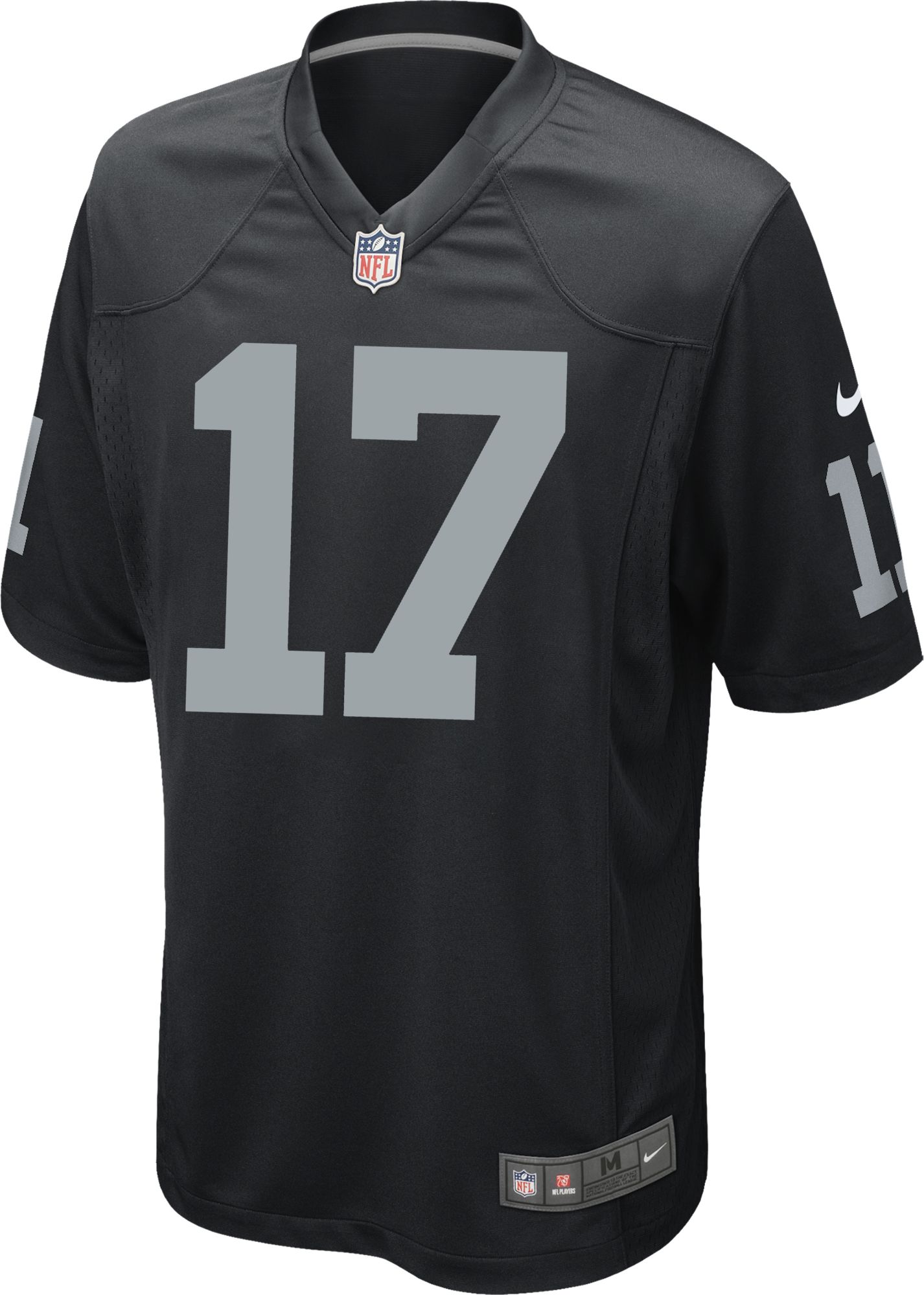 Nike Men's Las Vegas Raiders Davante Adams #17 Black Game Jersey product image