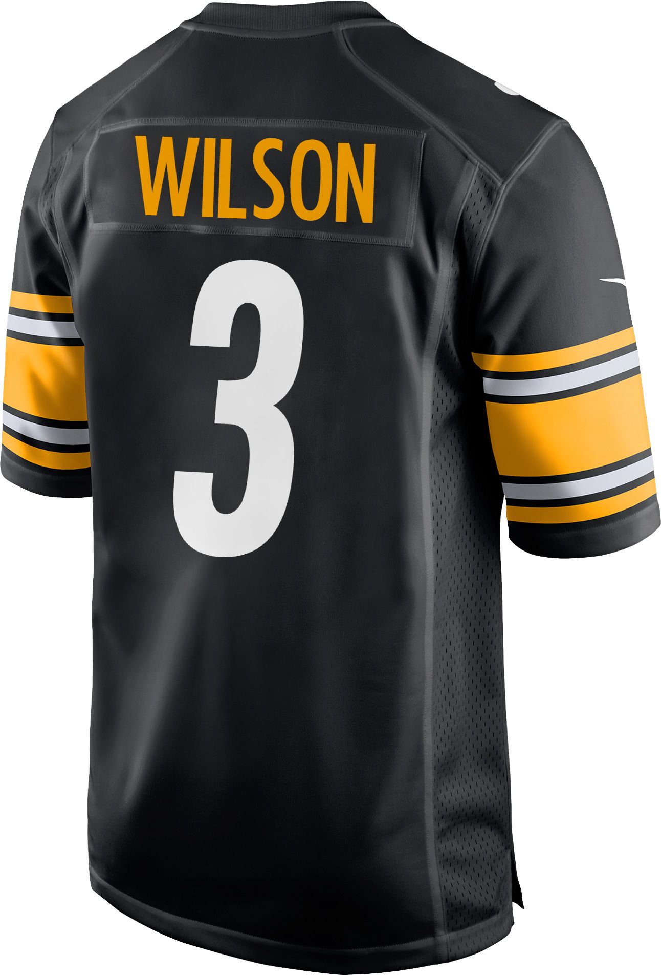 Nike Men's Pittsburgh Steelers Russell Wilson #3 Black Game Jersey