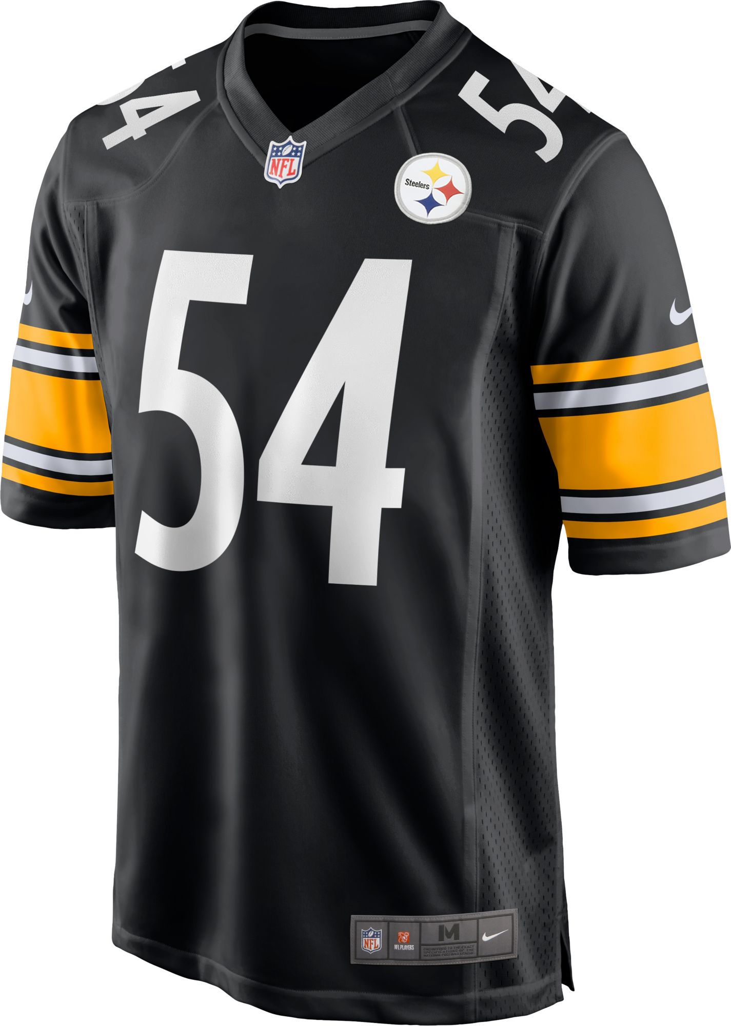 Nike Men's Pittsburgh Steelers Zach Frazier #54 Black Game Jersey product image