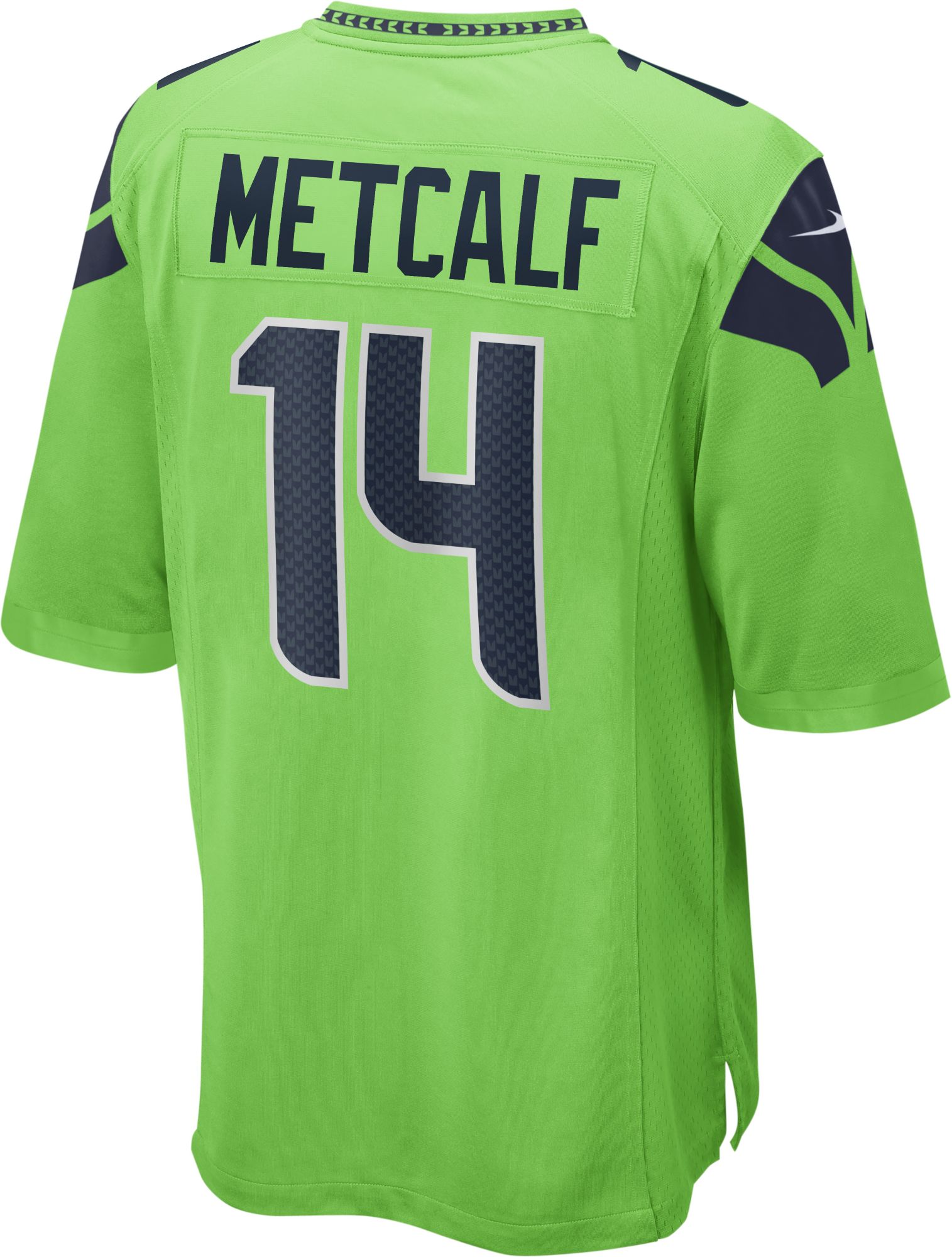 Nike Men's Seattle Seahawks D.K. Metcalf #14 Turbo Green Game Jersey