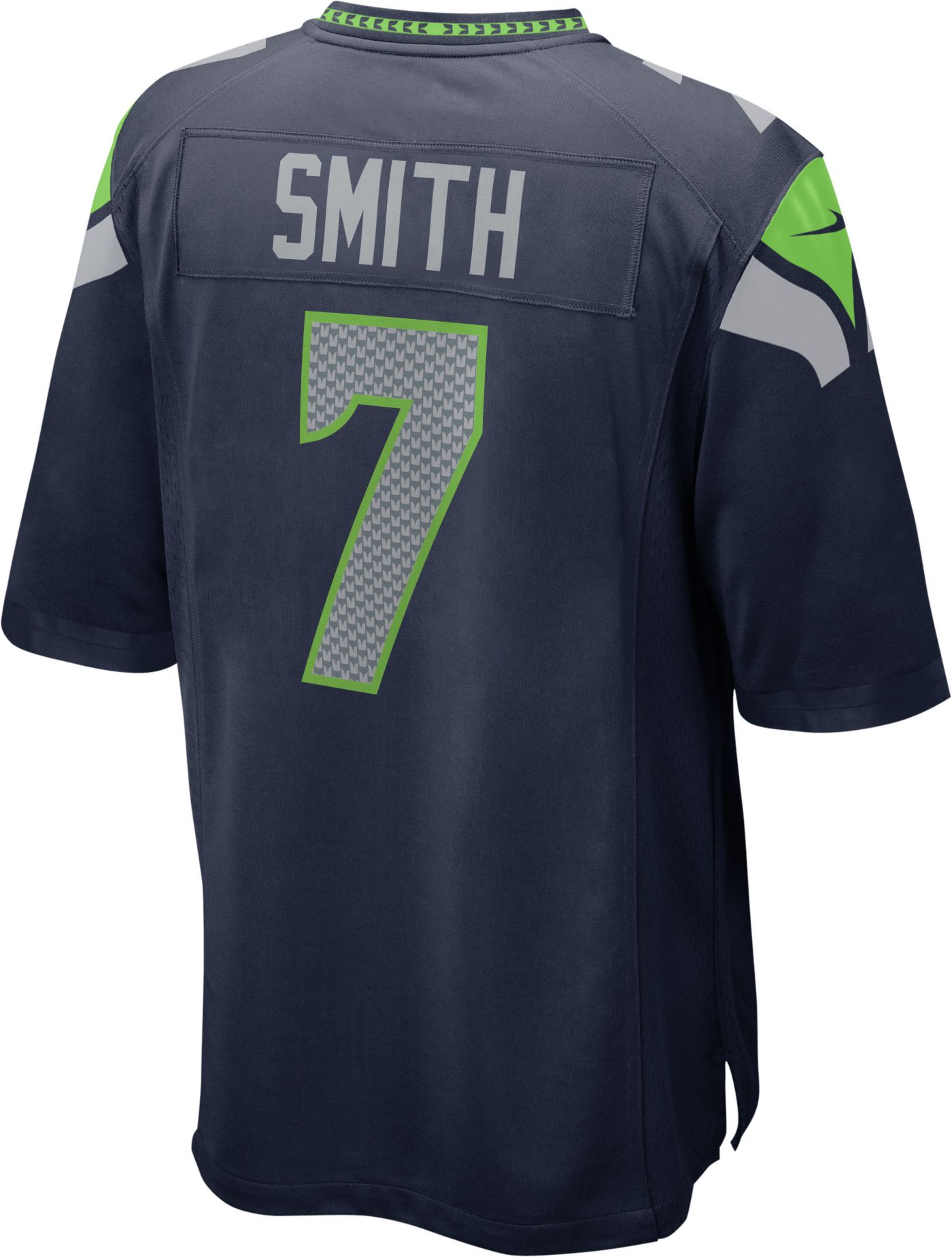 Nike Men s Seattle Seahawks Geno Smith 7 Navy Game Jersey Dick s Sporting Goods