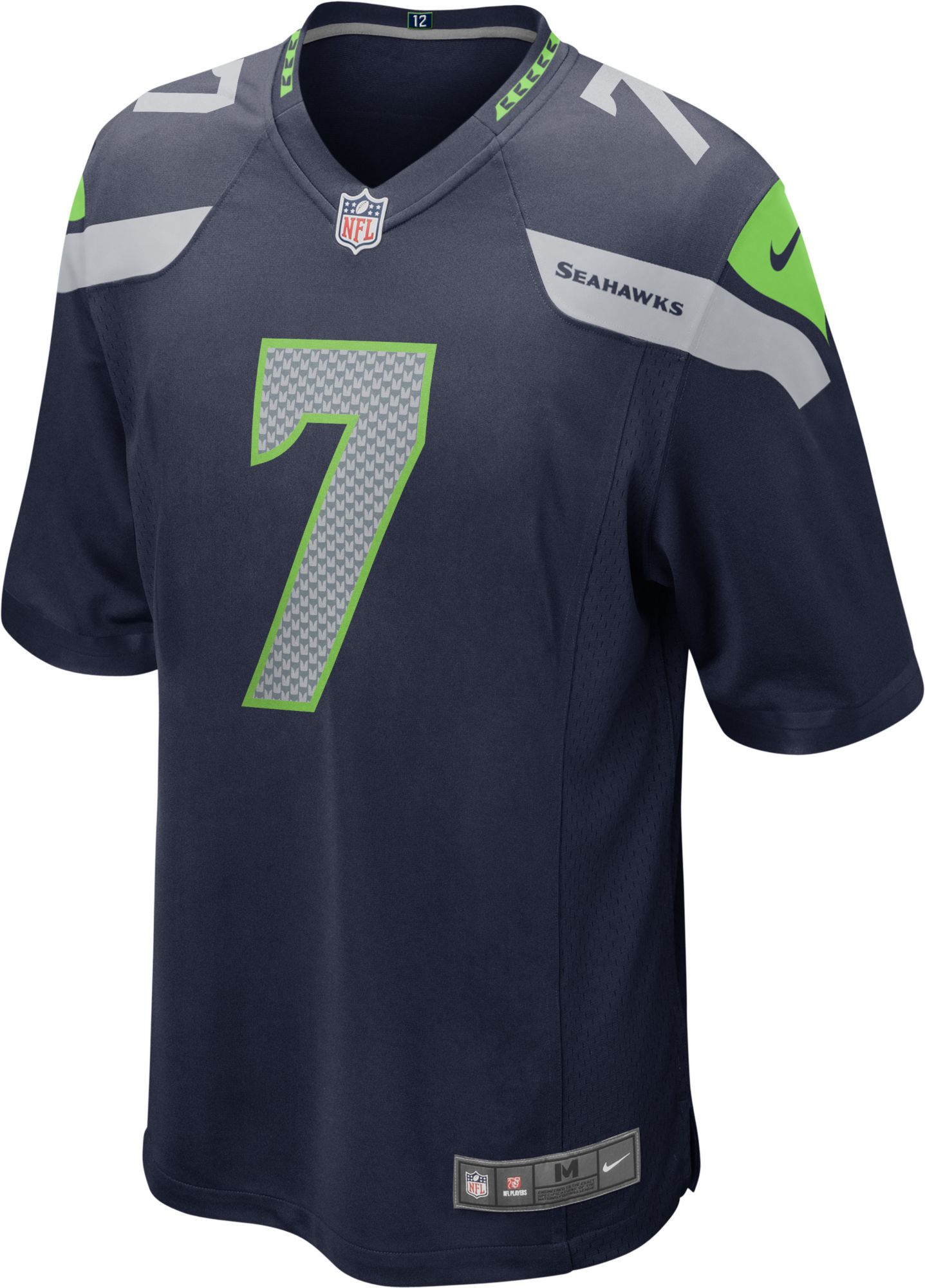 Nike Men's Seattle Seahawks Geno Smith #7 Navy Game Jersey product image