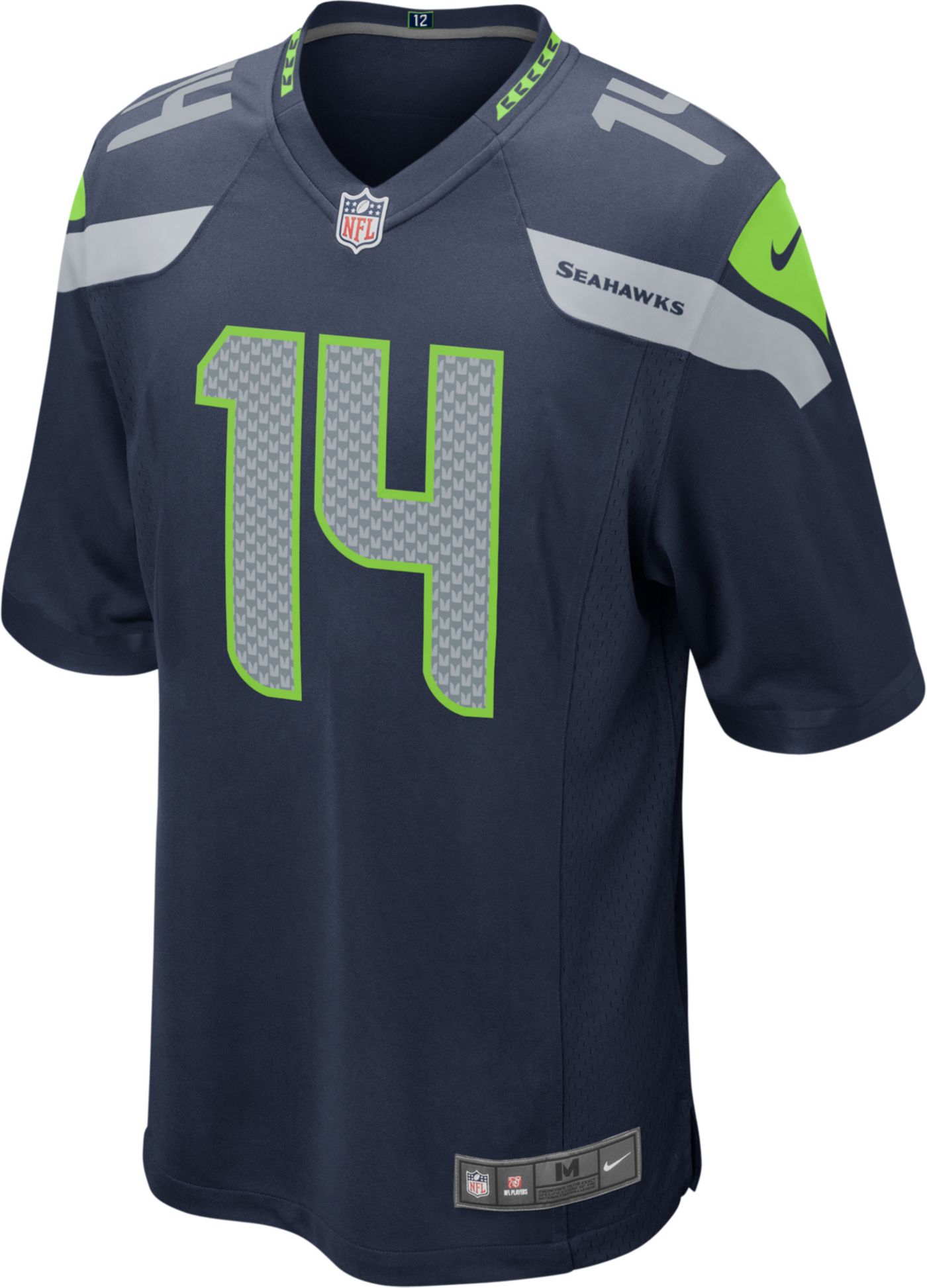 Nike Men s Seattle Seahawks DK Metcalf 14 Navy Game Jersey Dick s Sporting Goods