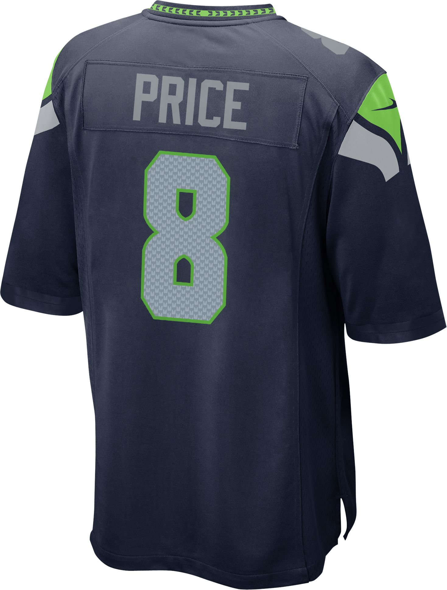 Nike Men's Seattle Seahawks Jadarian Price #8 Navy Home Game