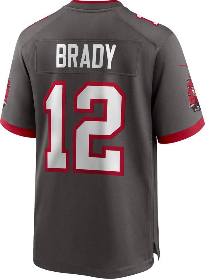 Nike Men's Tampa Bay Buccaneers Tom Brady #12 Pewter Game Jersey