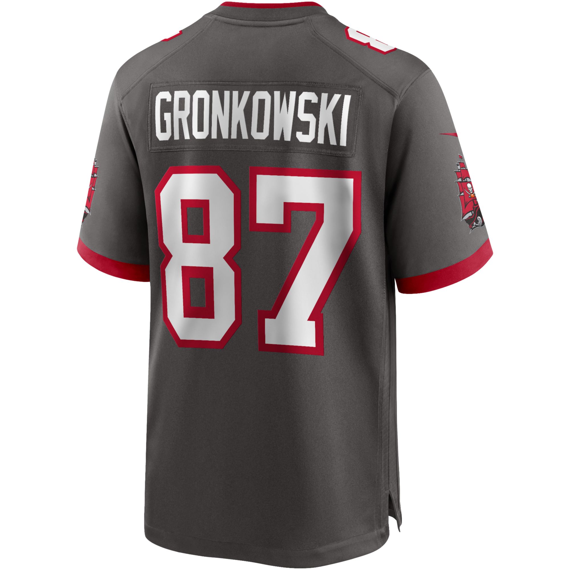 Nike Men's Tampa Bay Buccaneers Rob Gronkowski #87 Pewter Game Jersey product image