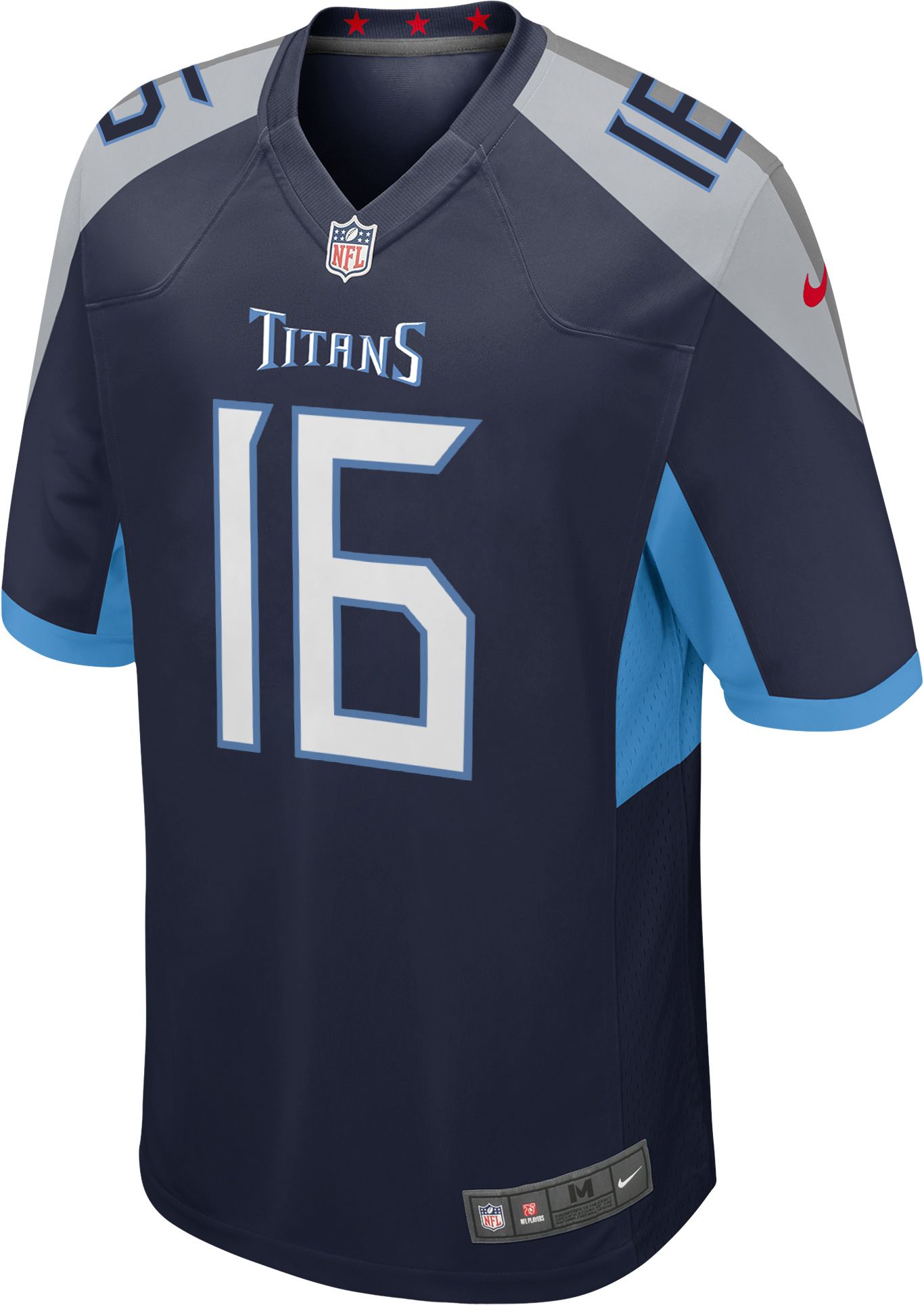 Nike Men's Tennessee Titans Treylon Burks #16 Navy Game Jersey product image