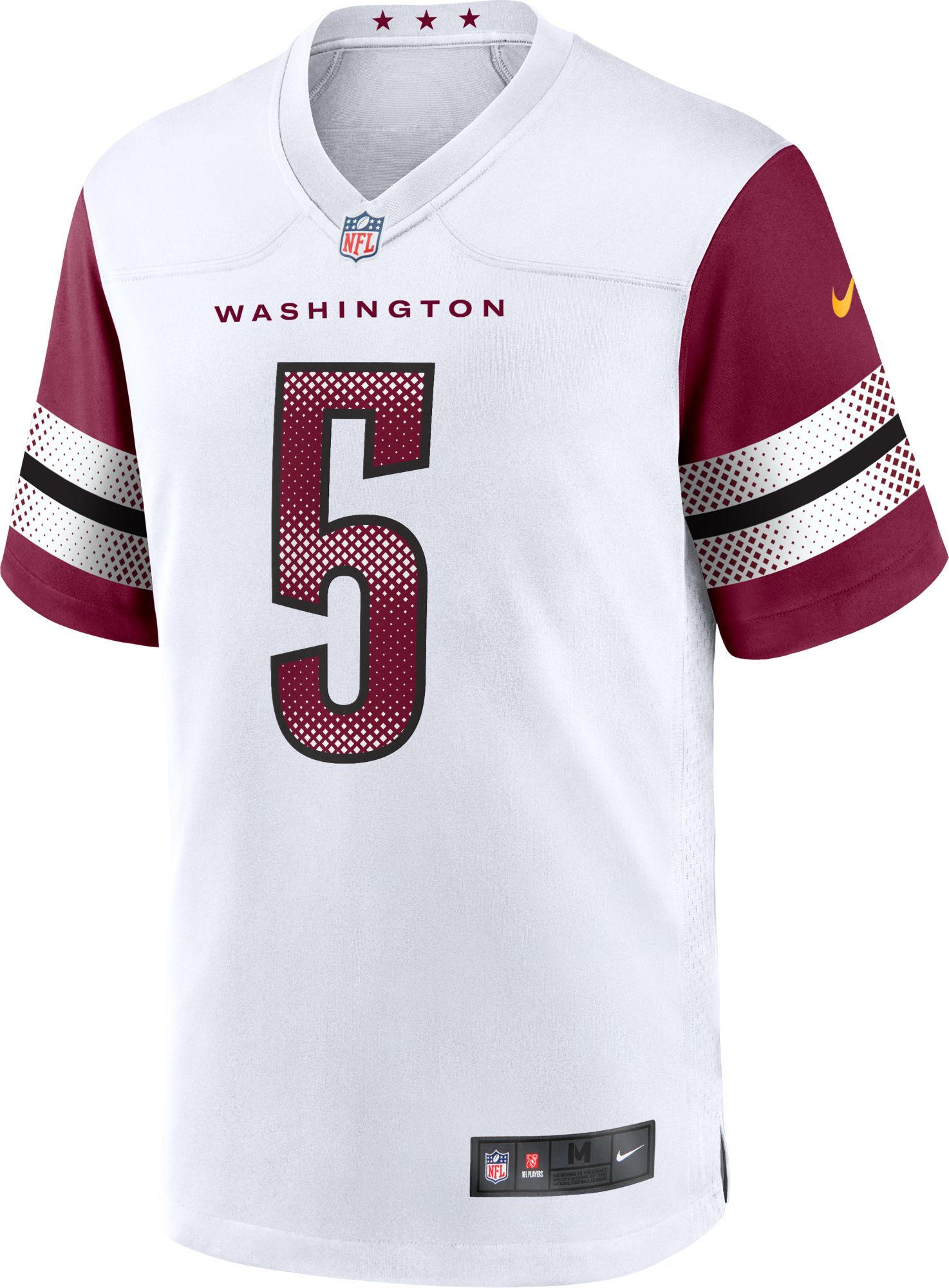Nike Men's Washington Commanders Jayden Daniels #5 White Game Jersey product image