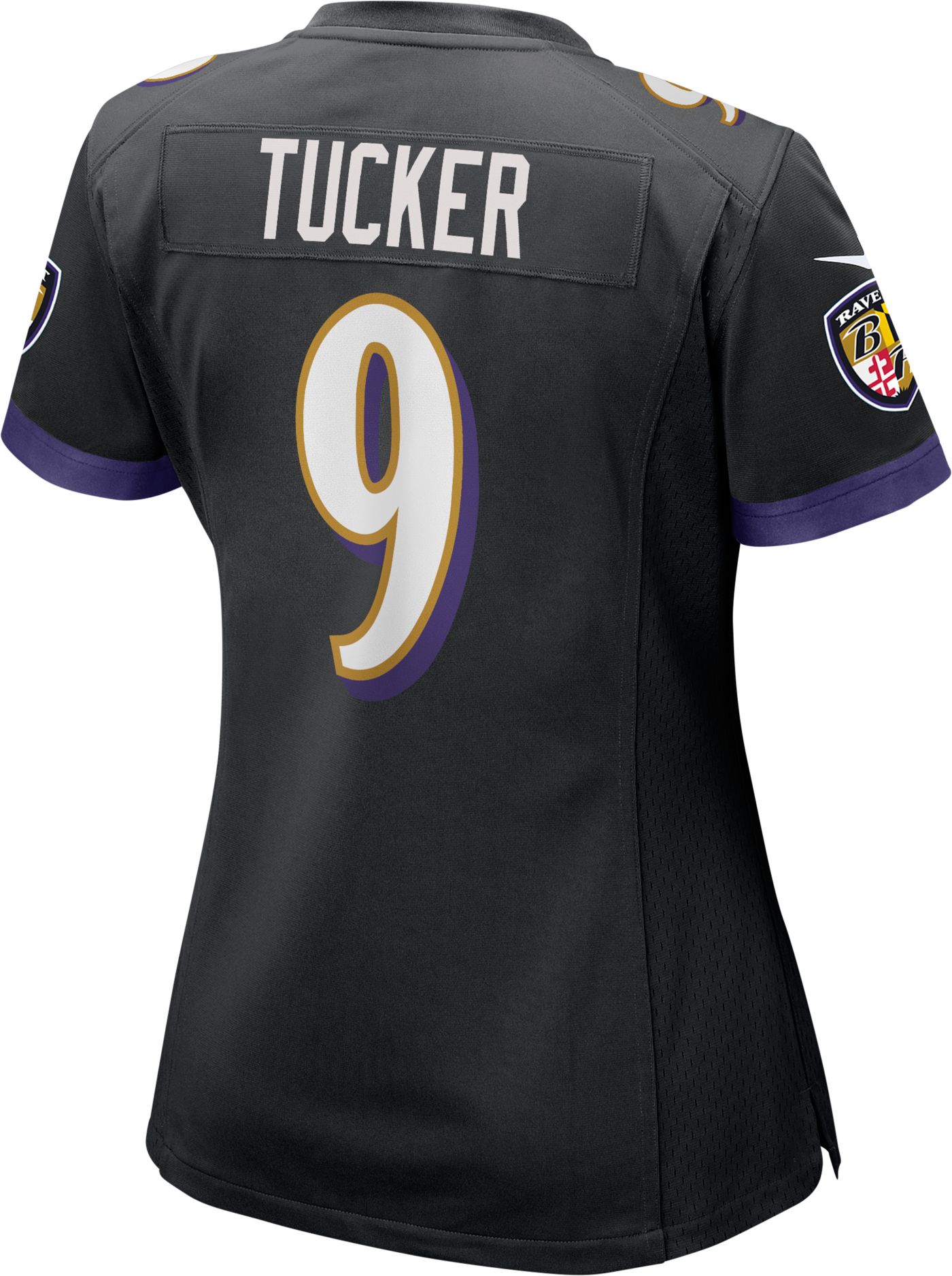 Nike Women s Baltimore Ravens Justin Tucker 9 Alternate Black Game Jersey Dick s Sporting Goods