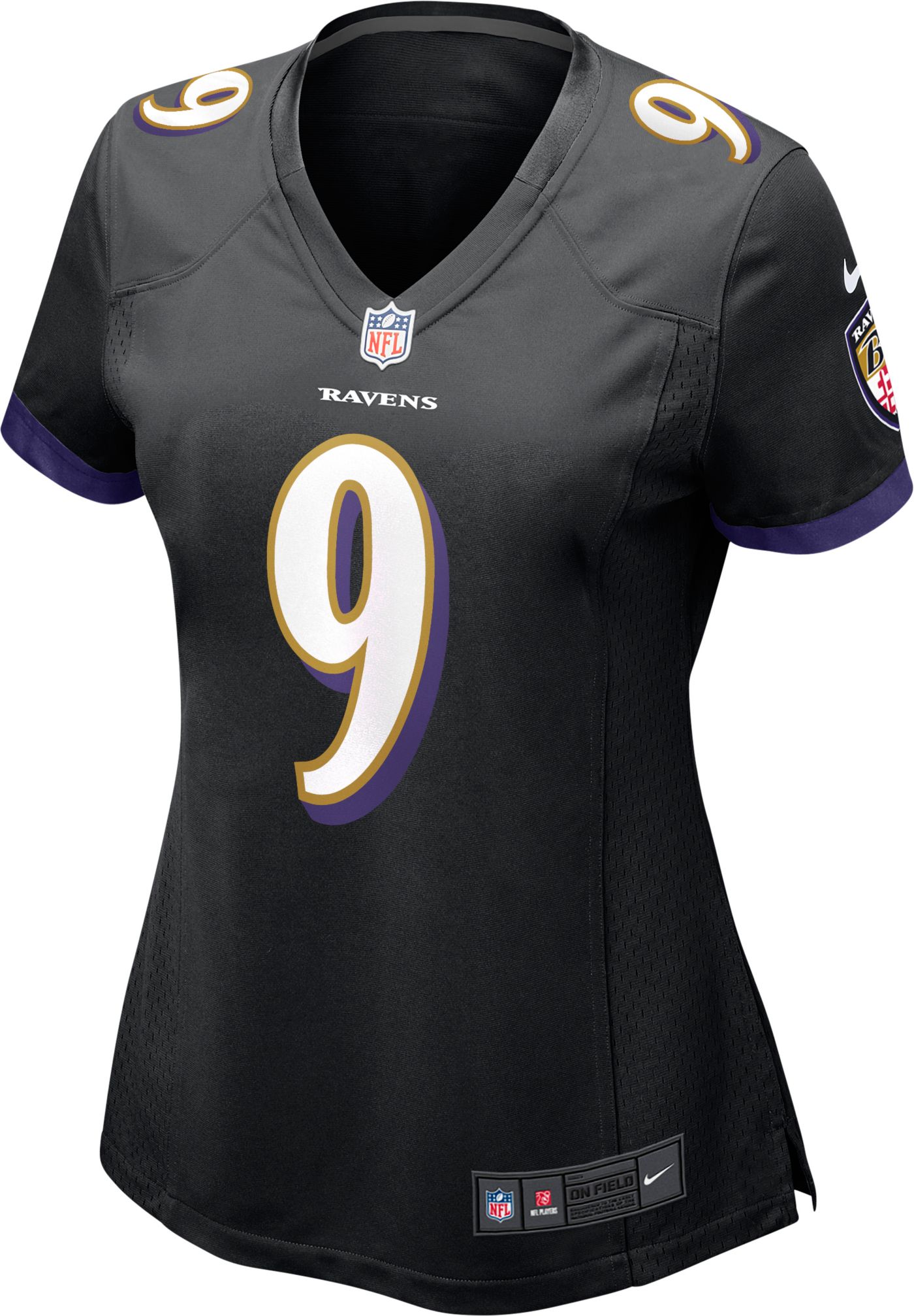 Nike Women s Baltimore Ravens Justin Tucker 9 Alternate Black Game Jersey Dick s Sporting Goods