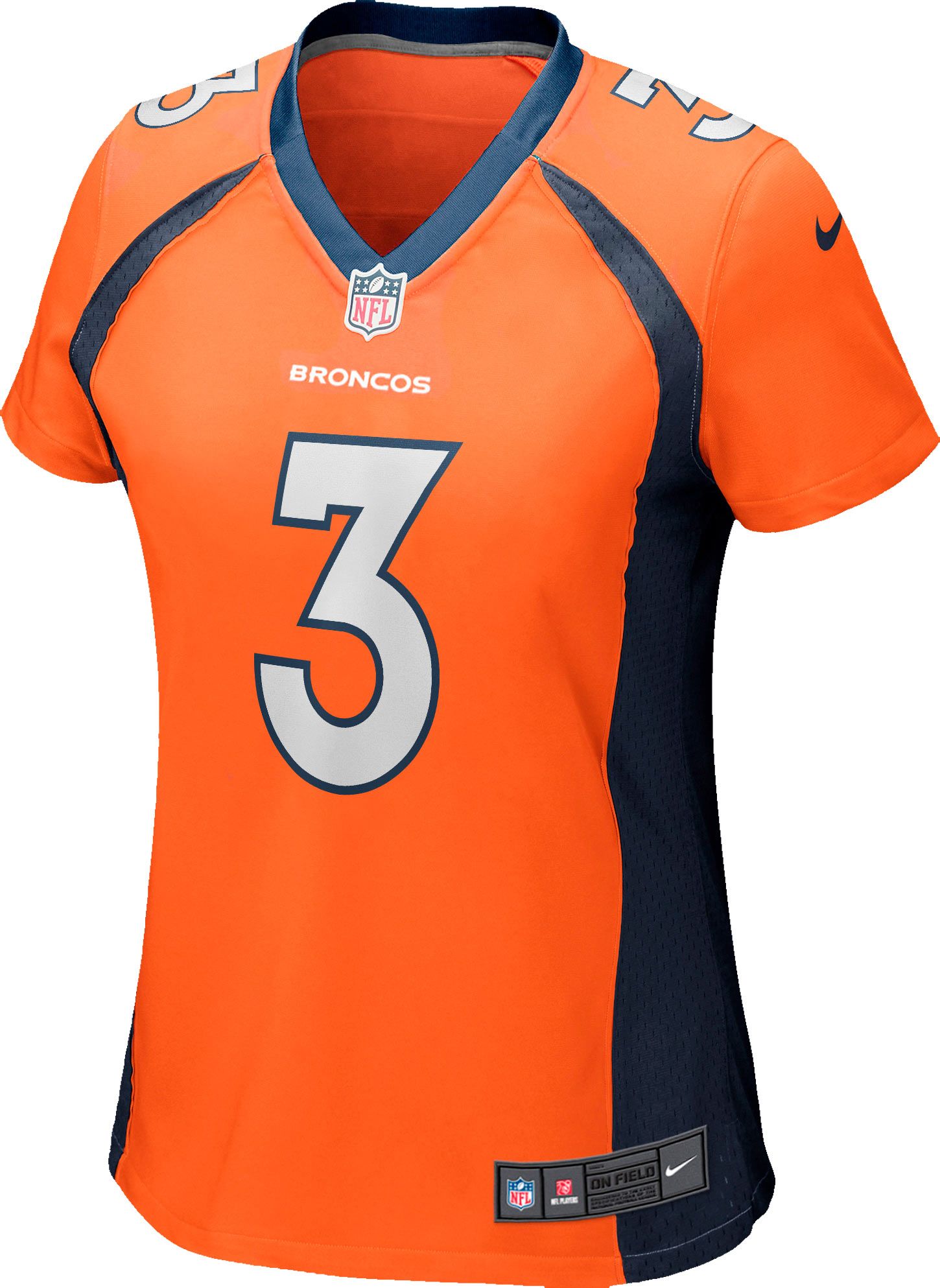 Nike Women's Denver Broncos Russell Wilson #3 Orange Game Jersey