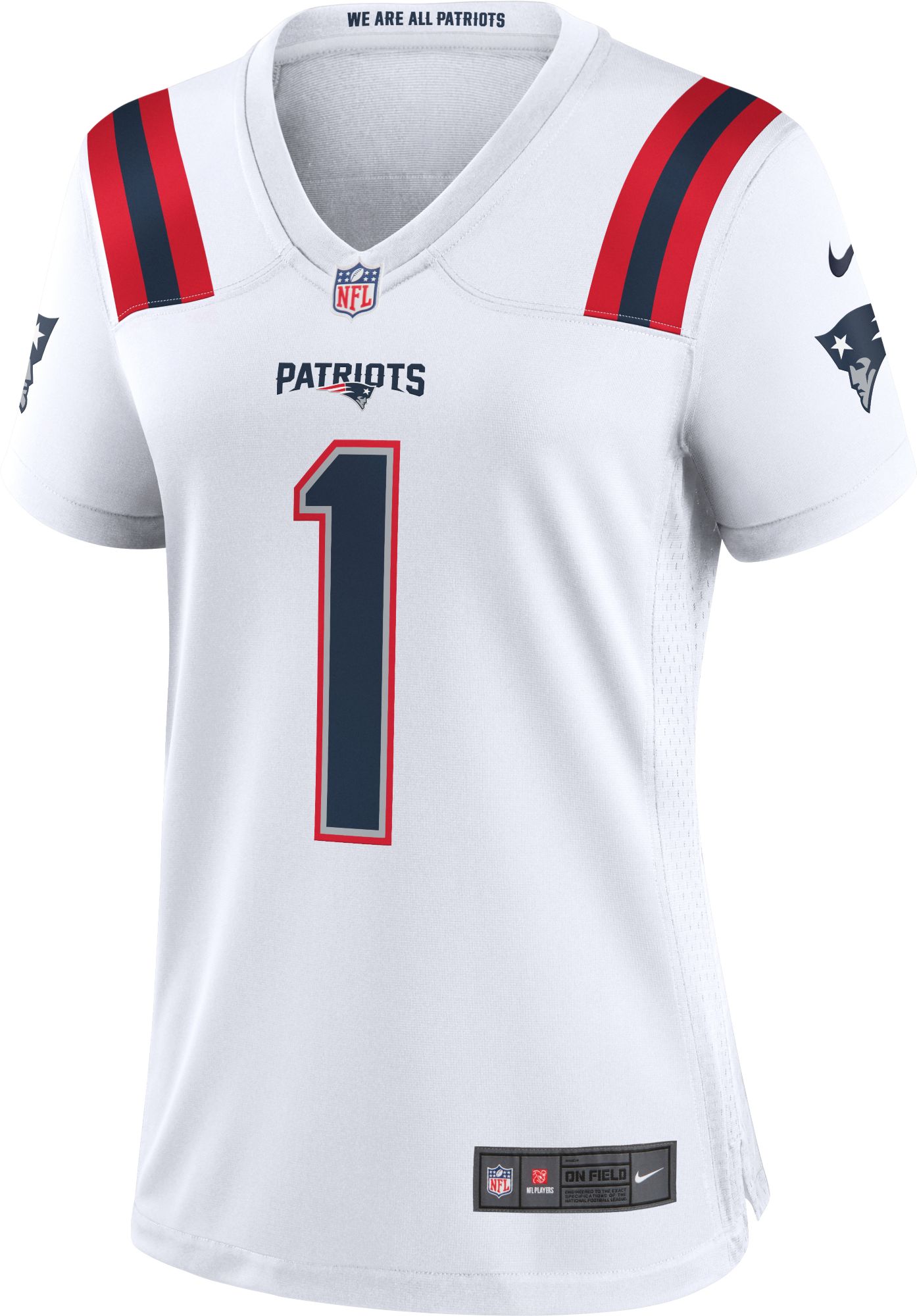 Nike Women's New England Patriots Cam Newton #1 White Game Jersey product image