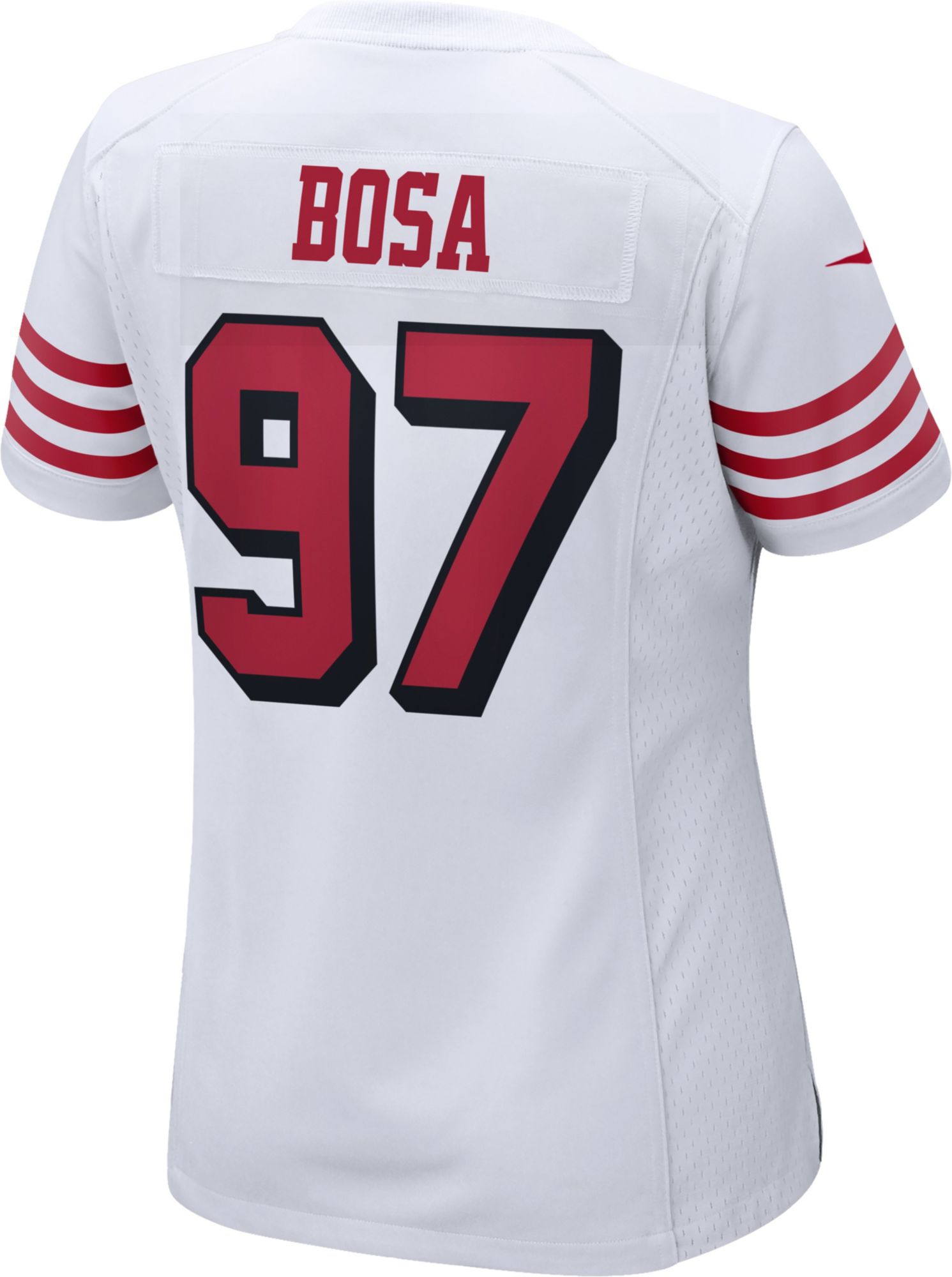 nick bosa white color rush jersey