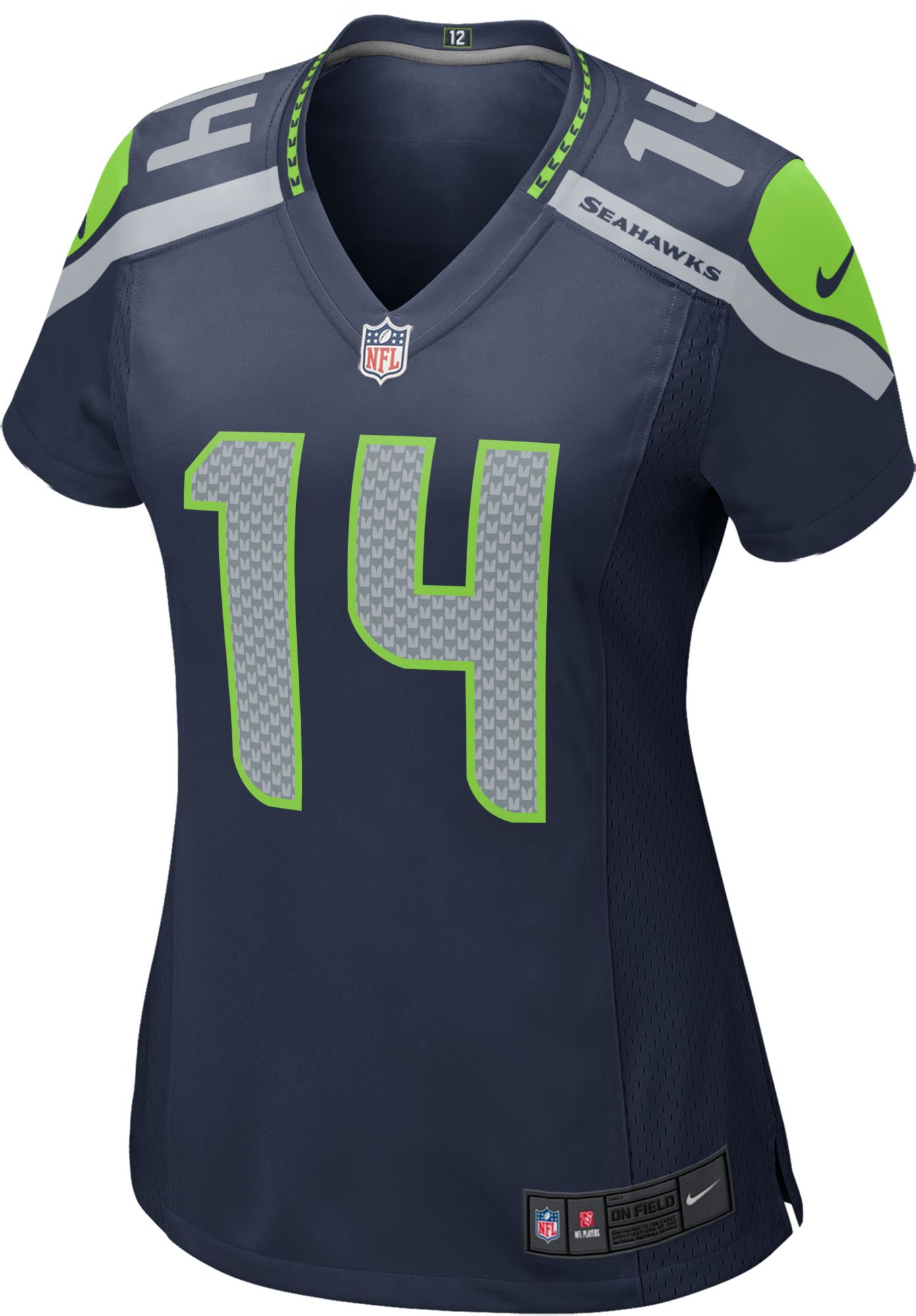 Nike Women's Seattle Seahawks DK Metcalf #14 Navy Game Jersey