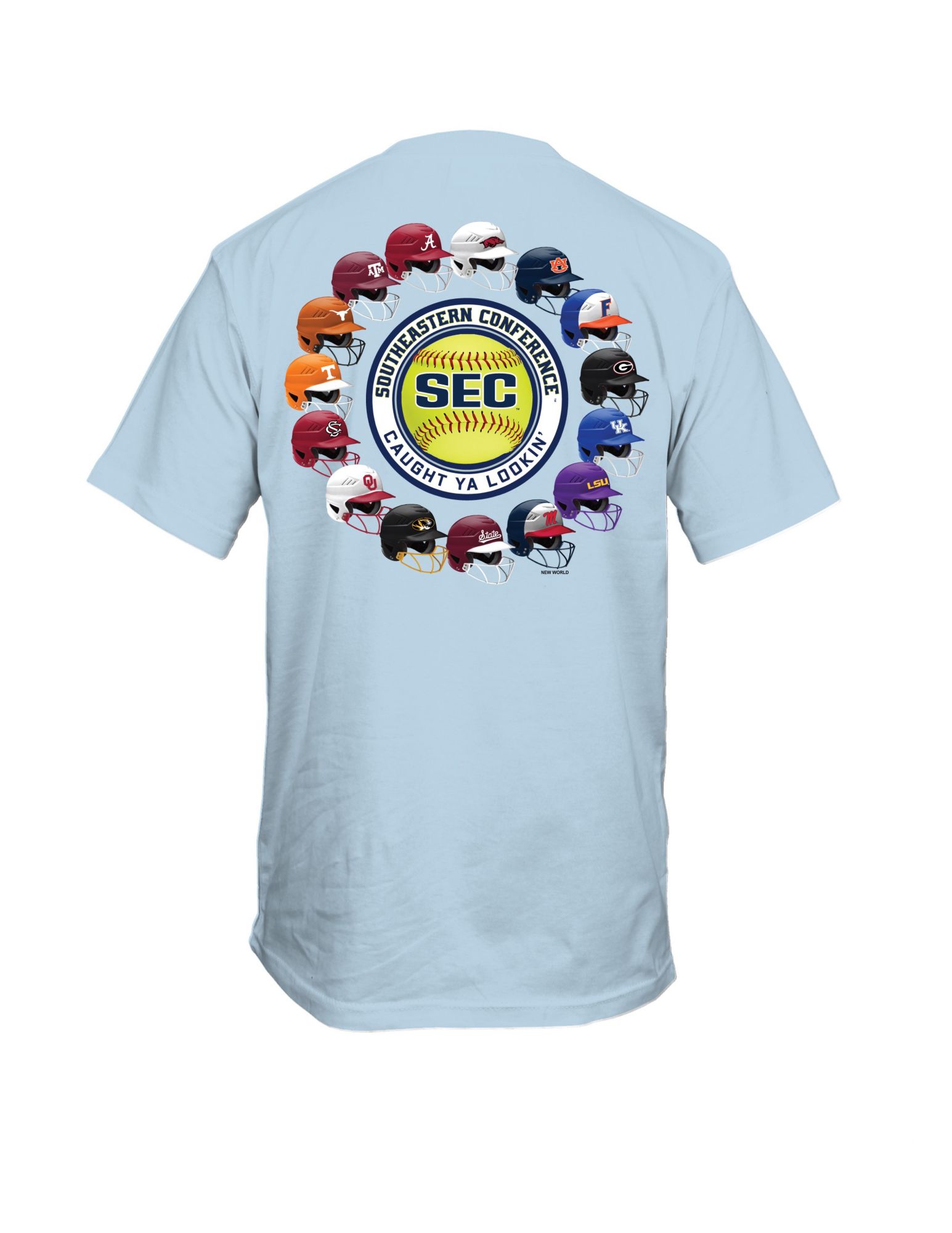 New World Graphics Men's SEC Baseball Chambray Soft Helmet T-Shirt product image