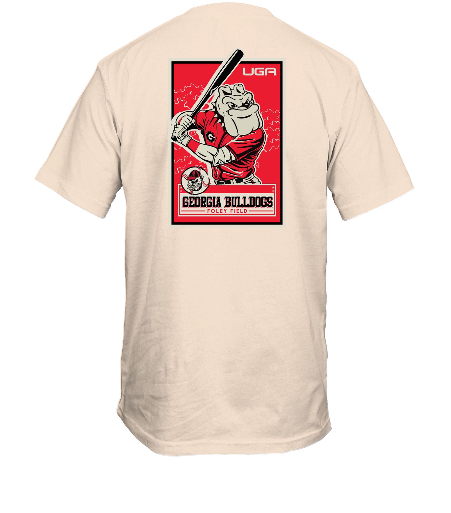 New World Graphics Men's Georgia Bulldogs Ivory Hairy Dog Baseball T-Shirt product image