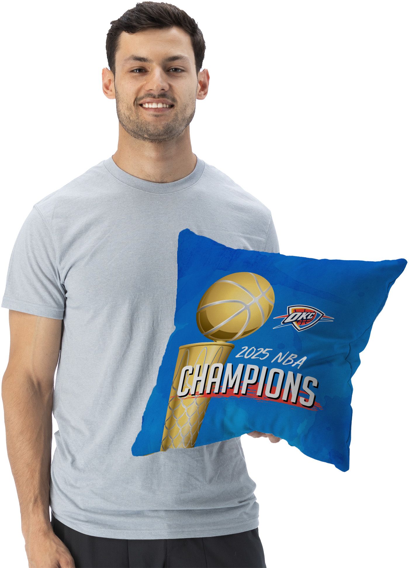 TheNorthwest 2025 NBA Champions Oklahoma City Thunder Throw Pillow product image