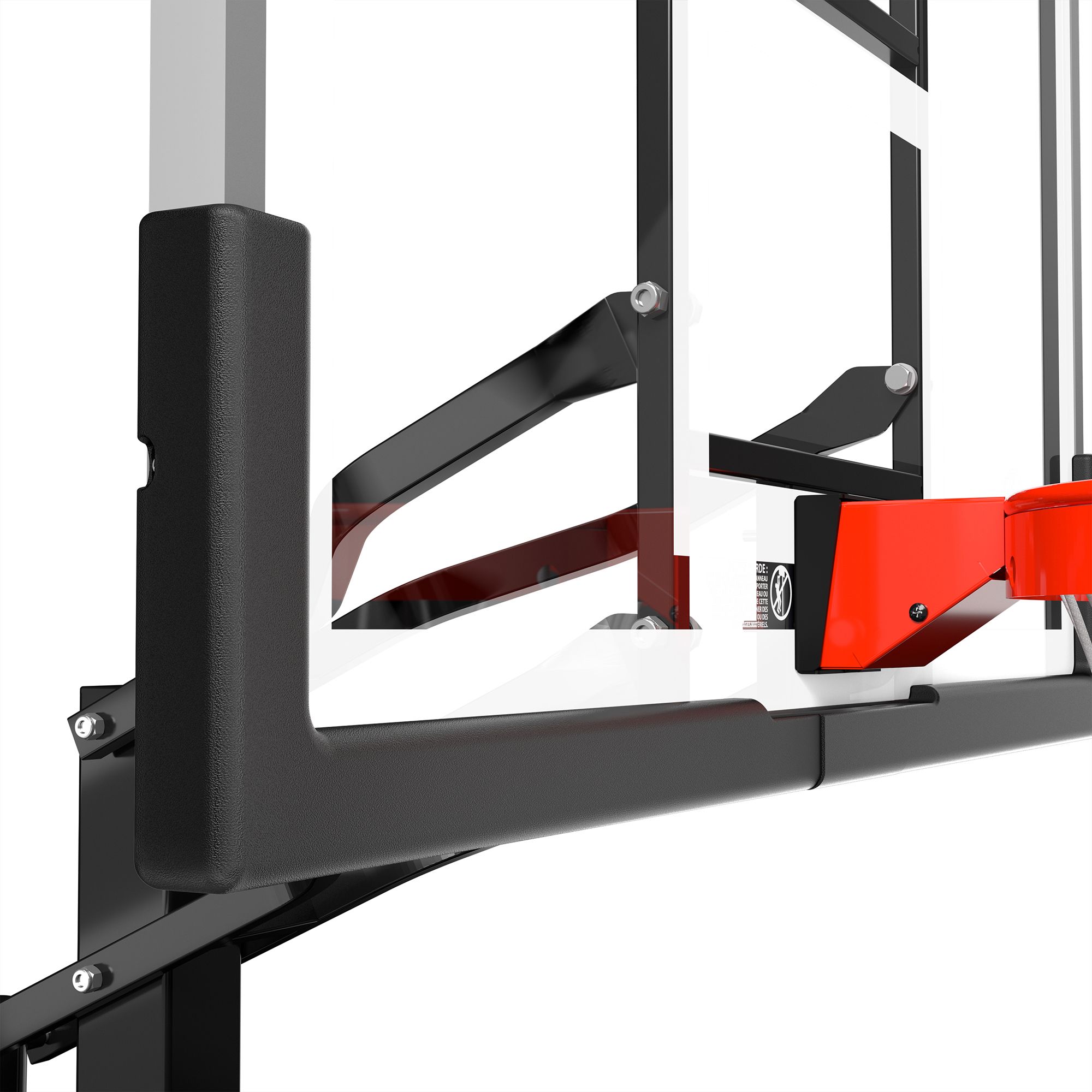 Spalding 54" Tempered Glass Screw Jack Portable Basketball Hoop product image