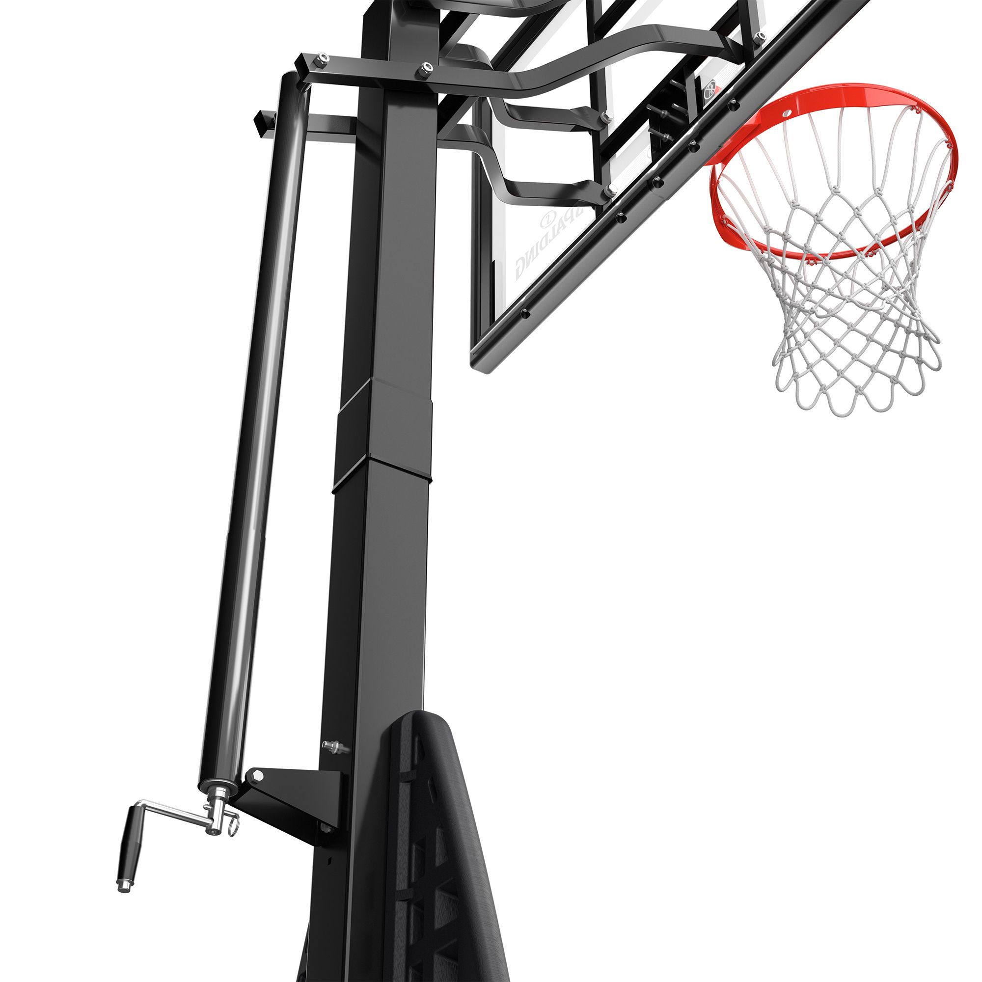 Spalding 54" Tempered Glass Screw Jack Portable Basketball Hoop product image