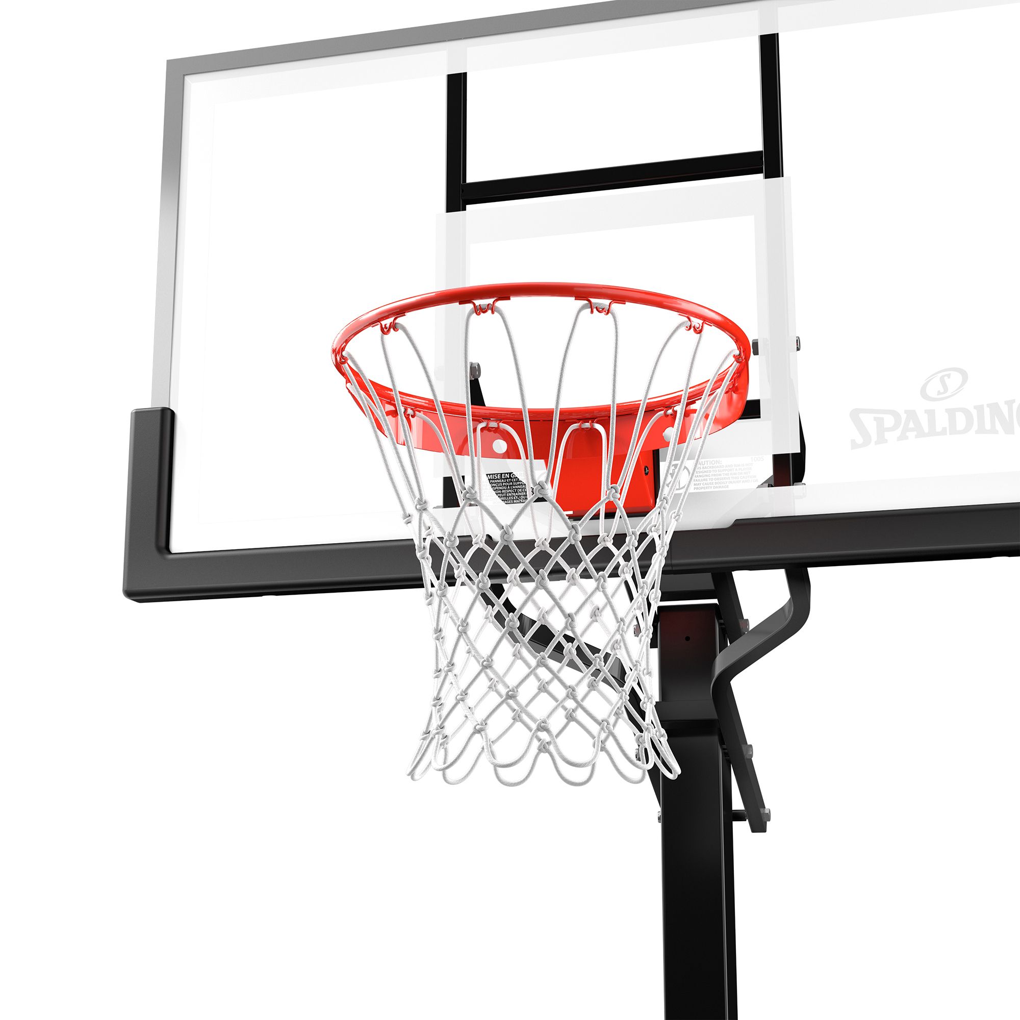 Spalding 54" Tempered Glass Screw Jack Portable Basketball Hoop product image