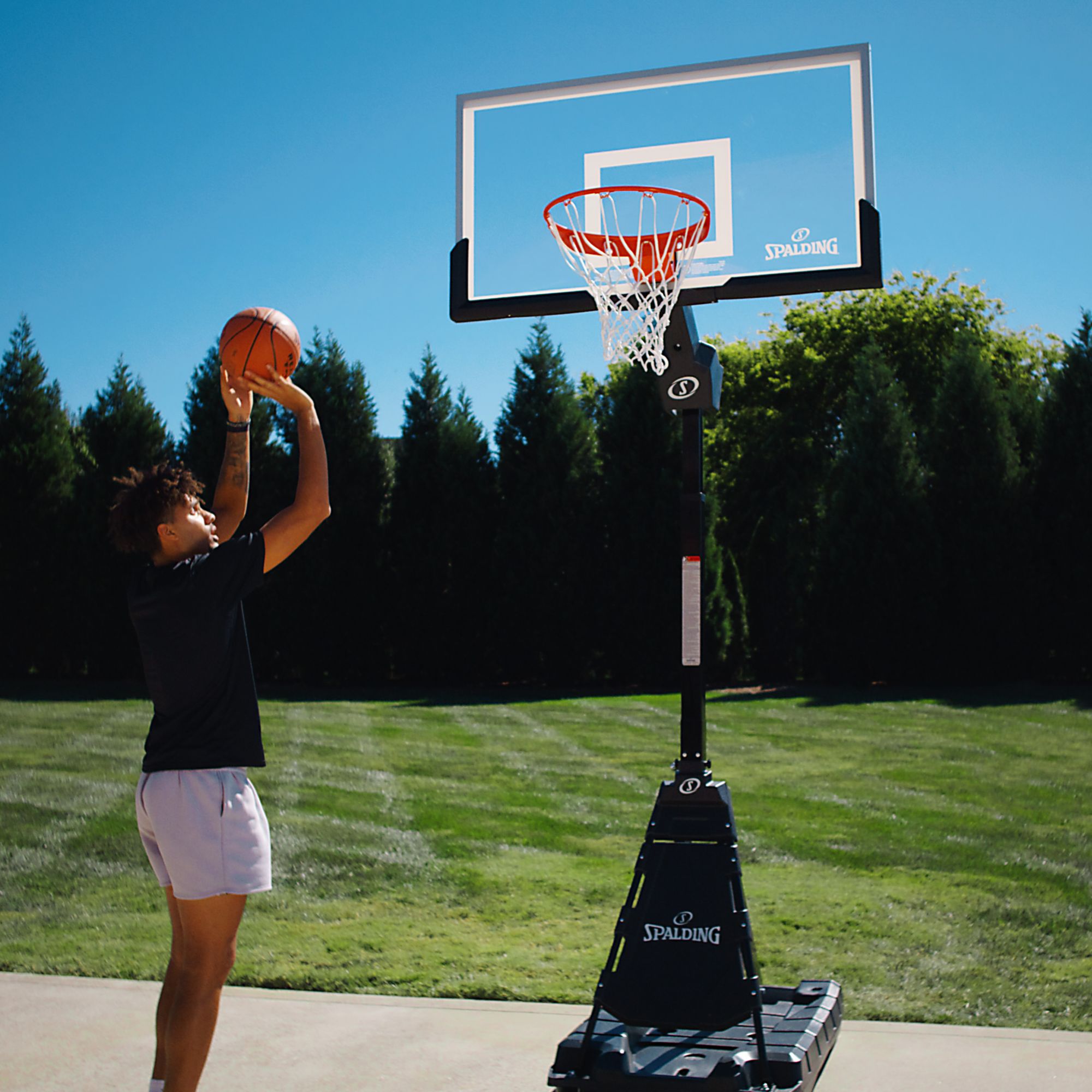 Spalding 54” Momentous EZ Assembly Arena View Portable Basketball Hoop product image