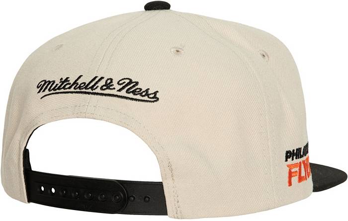 Mitchell & Ness Philadelphia Flyers Vintage Off-White Snapback Hat, MITCHELL & NESS HATS, CAPS