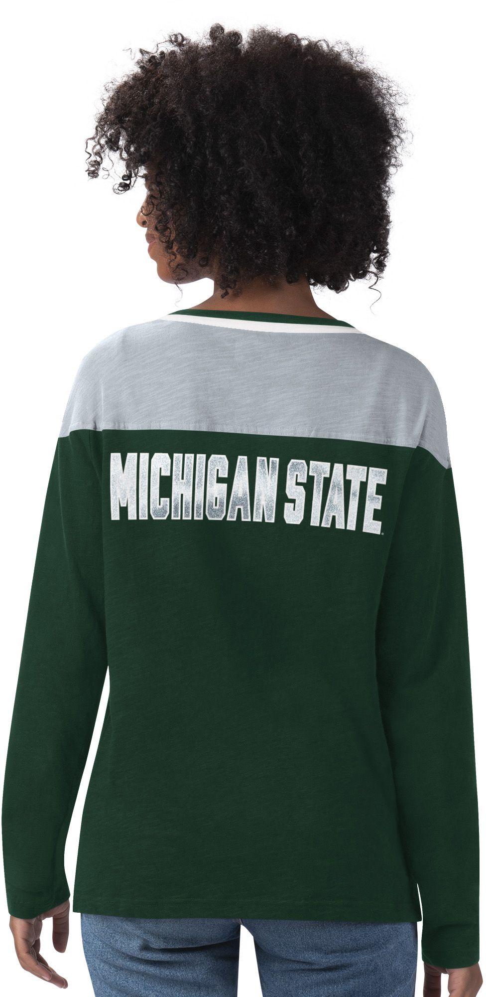 G-III For Her Women's Michigan State Spartans Green Direct Snap Long Sleeve T-Shirt product image