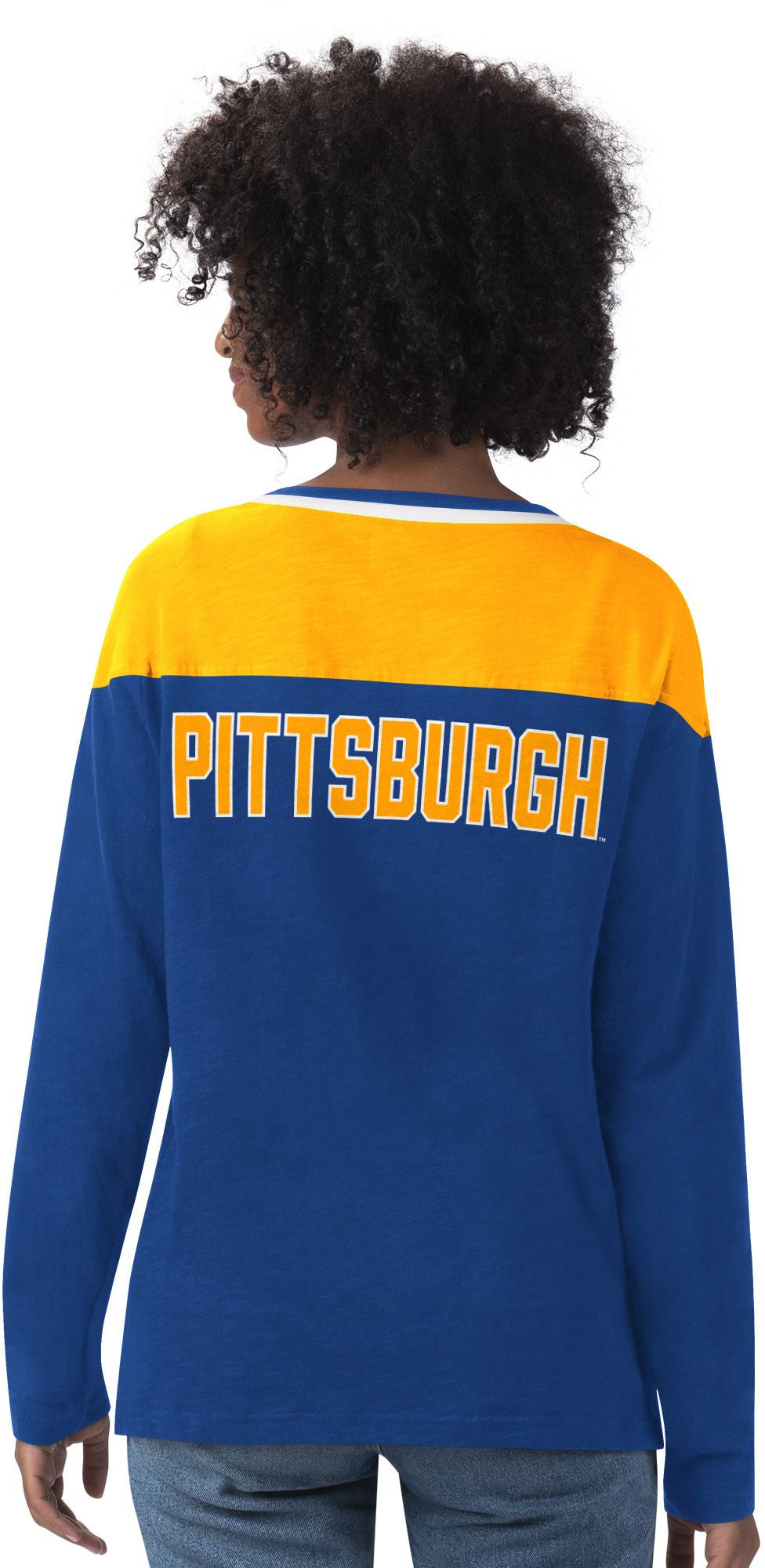 G-III For Her Women's Pitt Panthers Blue Direct Snap Long Sleeve T-Shirt product image