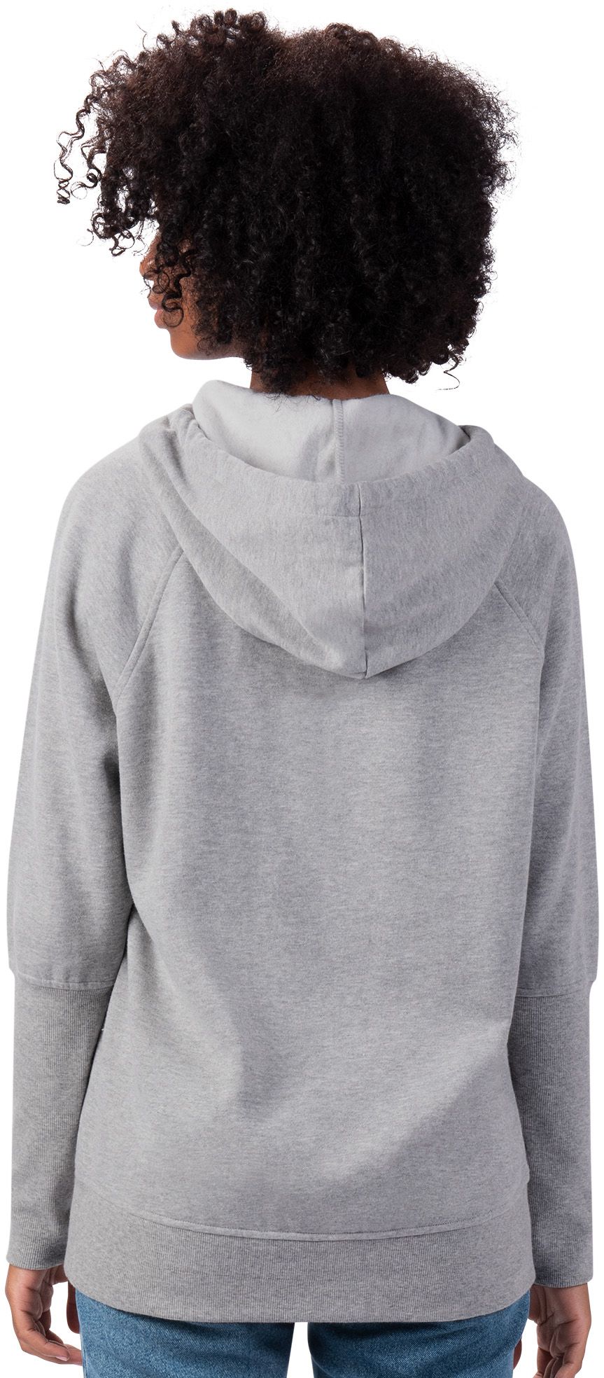 G-III For Her Women's West Virginia Mountaineers Grey Ace Pullover Hoodie product image