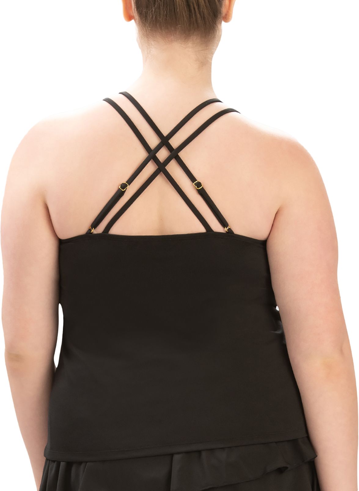 Dolfin Women's Solid Scoop Neck Tankini Swim Top product image