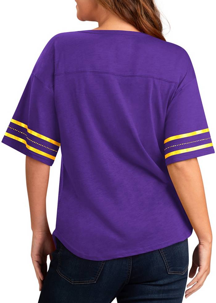 ECU East Carolina Pirates Baseball Shirt Mens Sz L Gray Purple Short Sleeve  Tee
