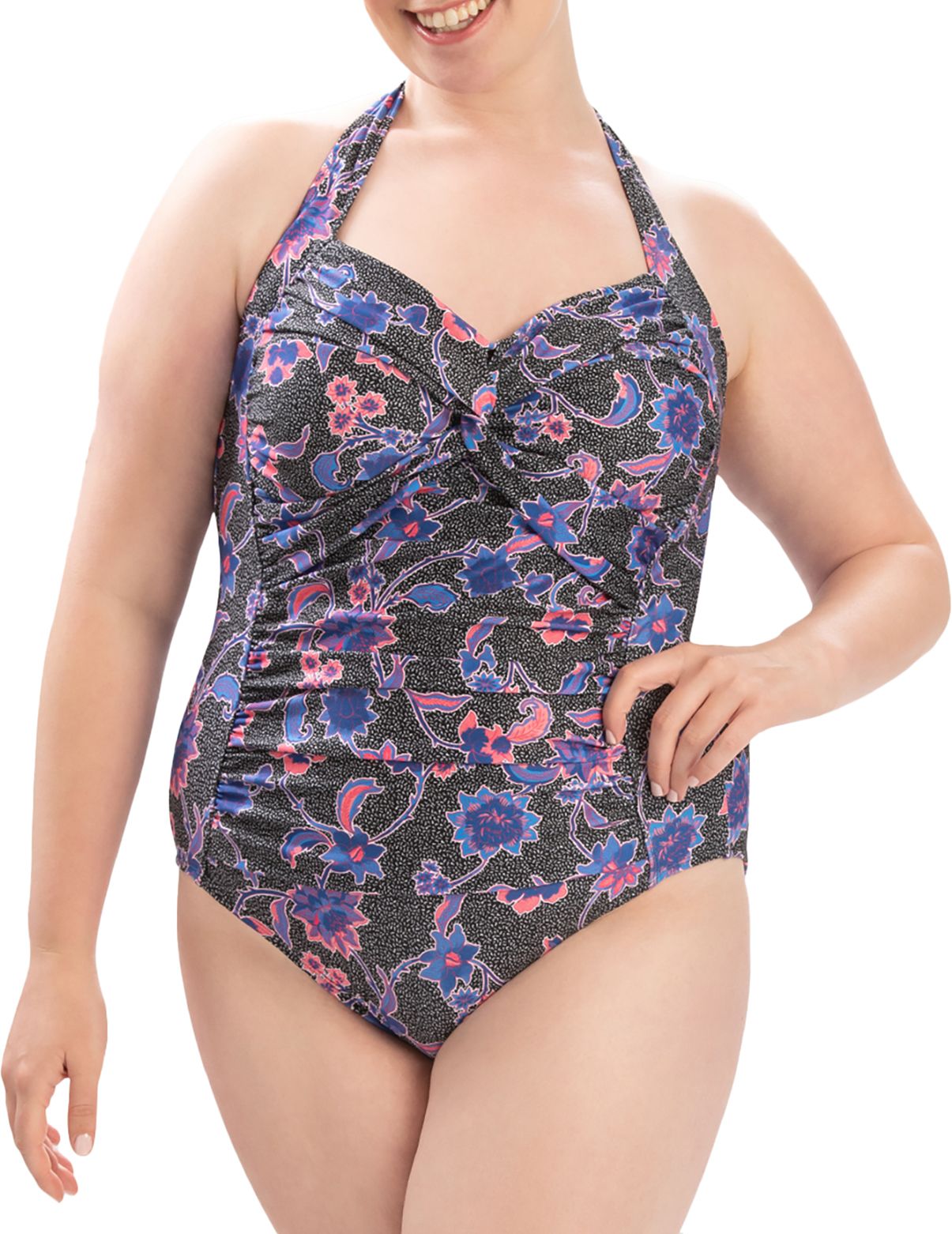 Dolfin Women's Printed Sweetheart One-Piece Swimsuit