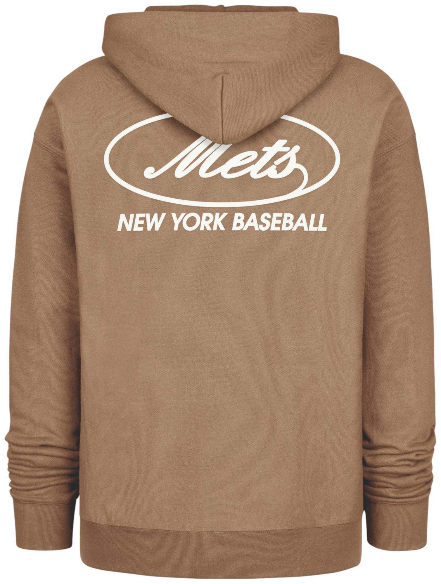 '47 Men's New York Mets Tan Triple Double Foundation Pullover Hoodie product image
