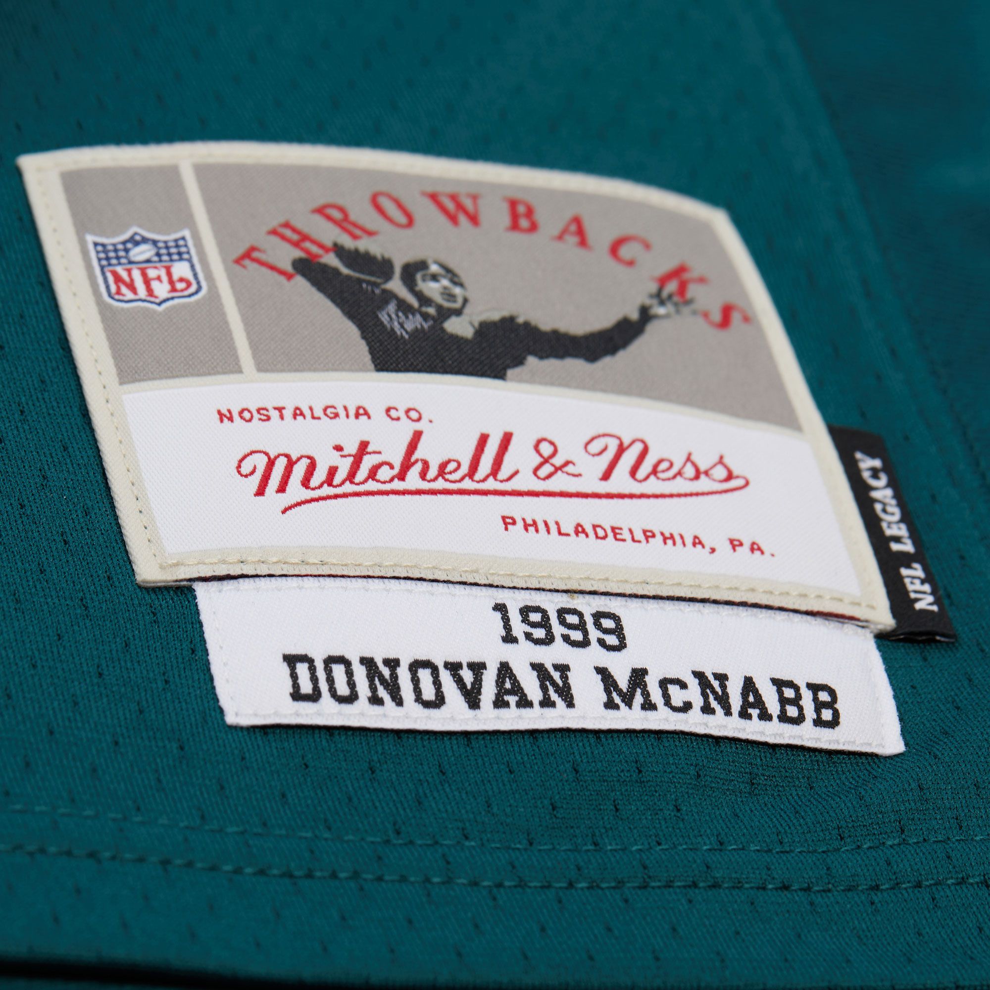 Mitchell & Ness Men's Philadelphia Eagles Donovan McNabb #5 Sport Teal 1999 Replica Football Jersey product image