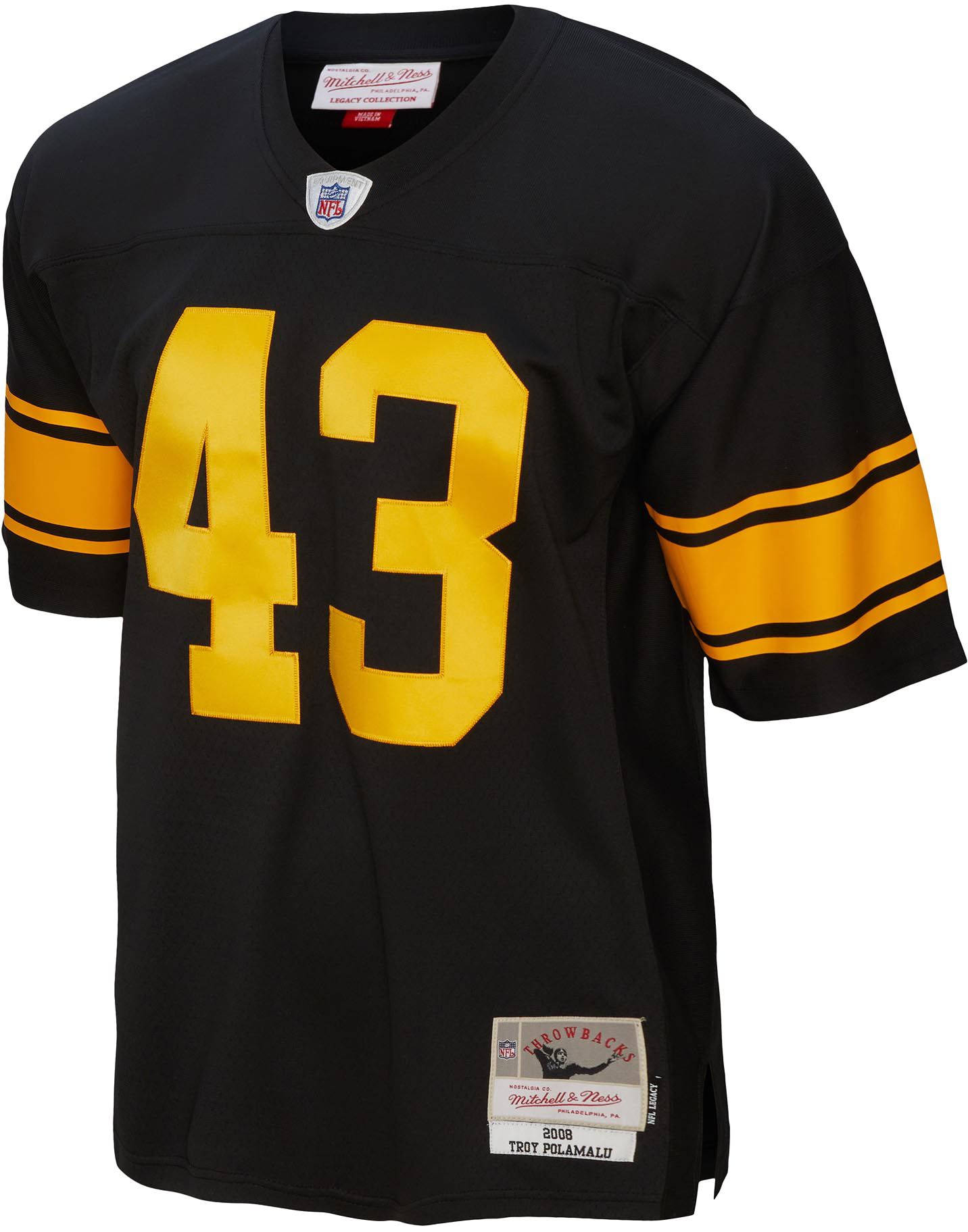 Mitchell & Ness Men's Pittsburgh Steelers Troy Polamalu #43 2008 Throwback Jersey product image