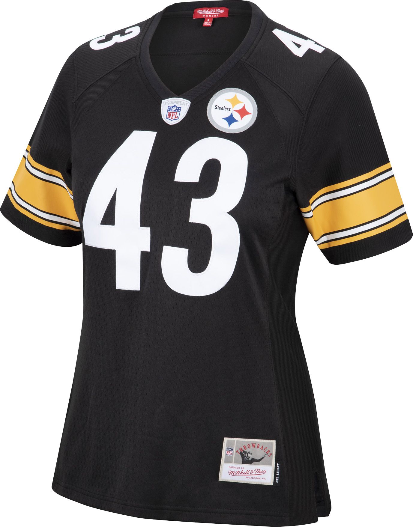 Mitchell & Ness Women's Pittsburgh Steelers Troy Polamalu #43 Black 2005 Throwback Jersey